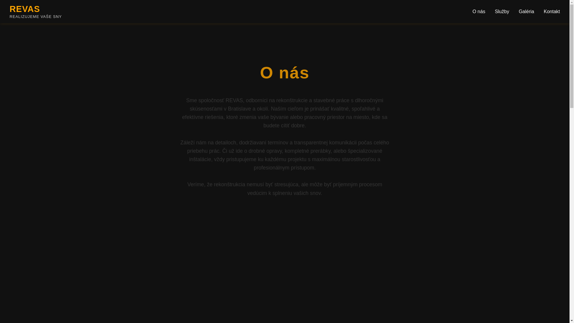 website screenshot of https://revasrekonstrukcie.sk/