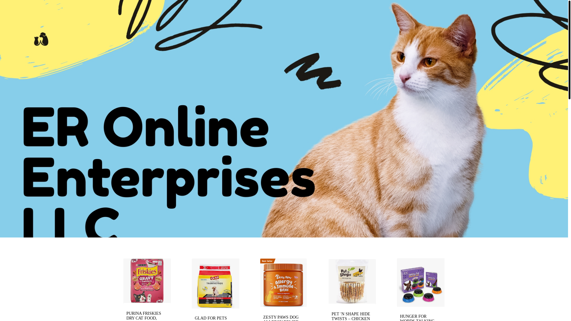 website screenshot of https://eronlineenterprisesllcpetstore.com/
