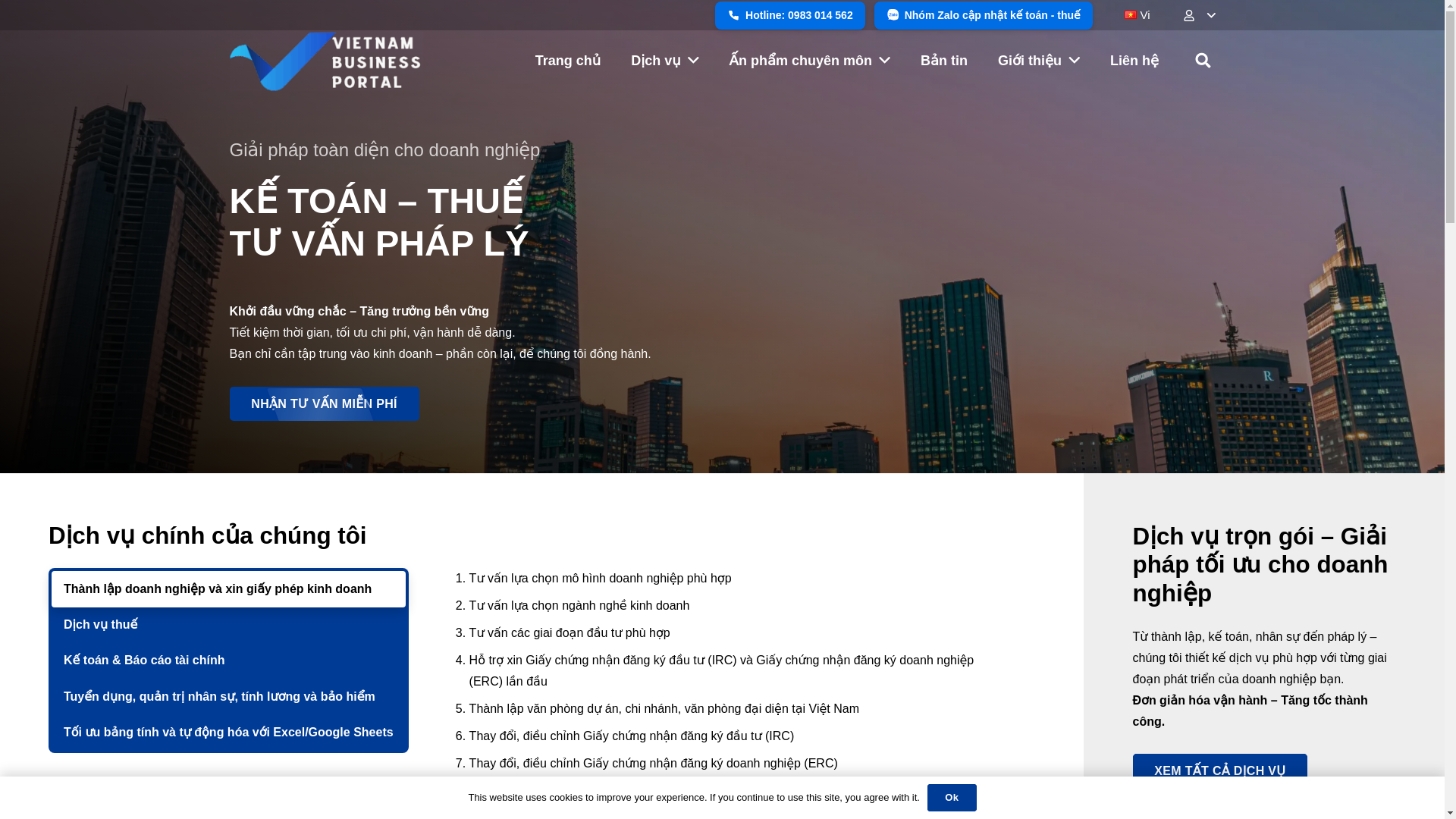 website screenshot of https://vnbp.vn/
