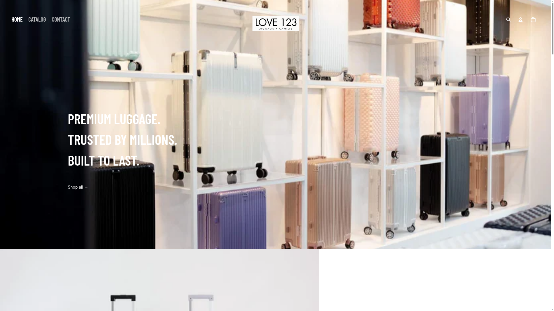 website screenshot of https://love123luggagexcamille.com/