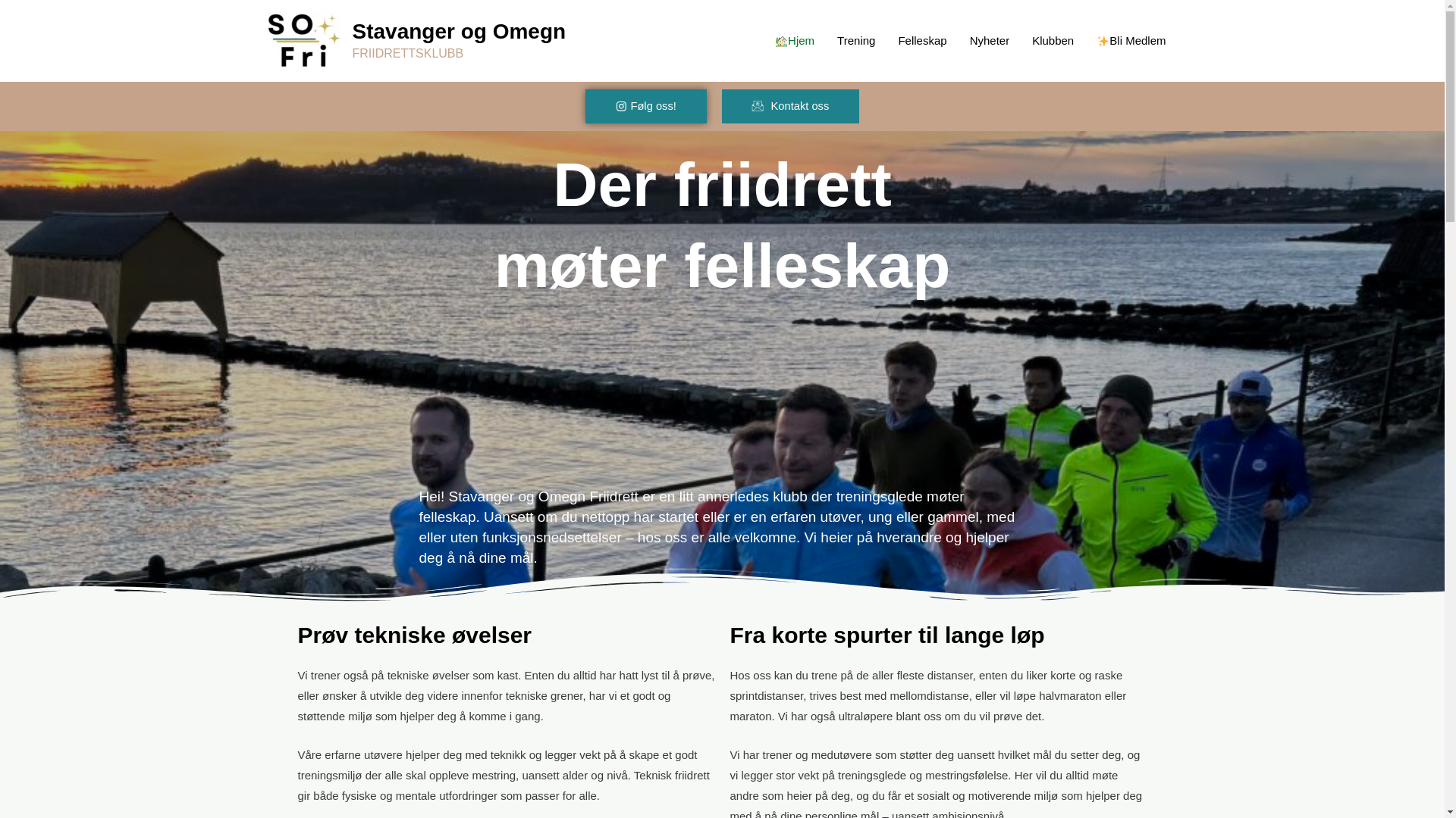 website screenshot of https://stavangerogomegnfriidrettsklubb.no/