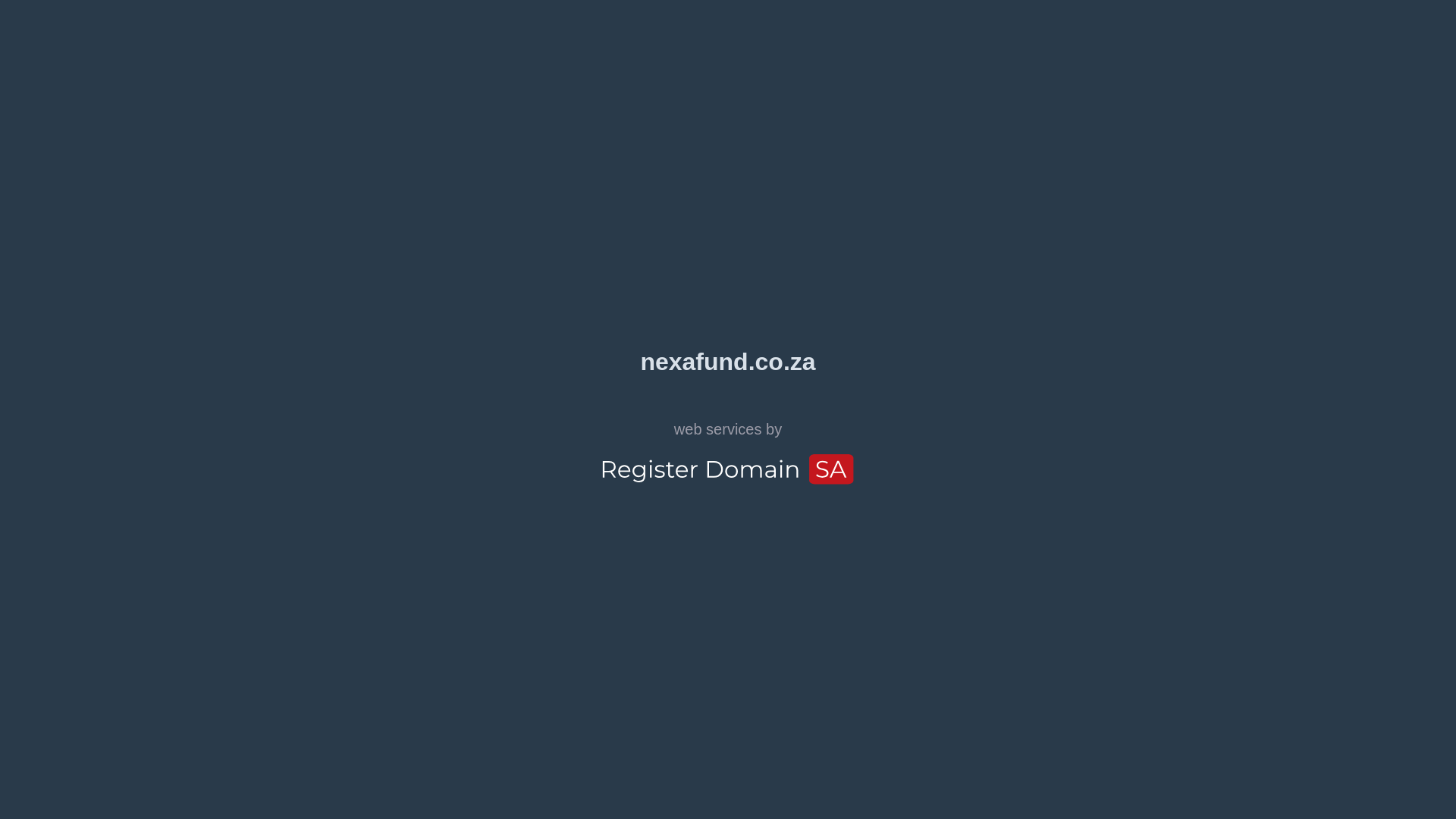 website screenshot of https://nexafund.co.za/