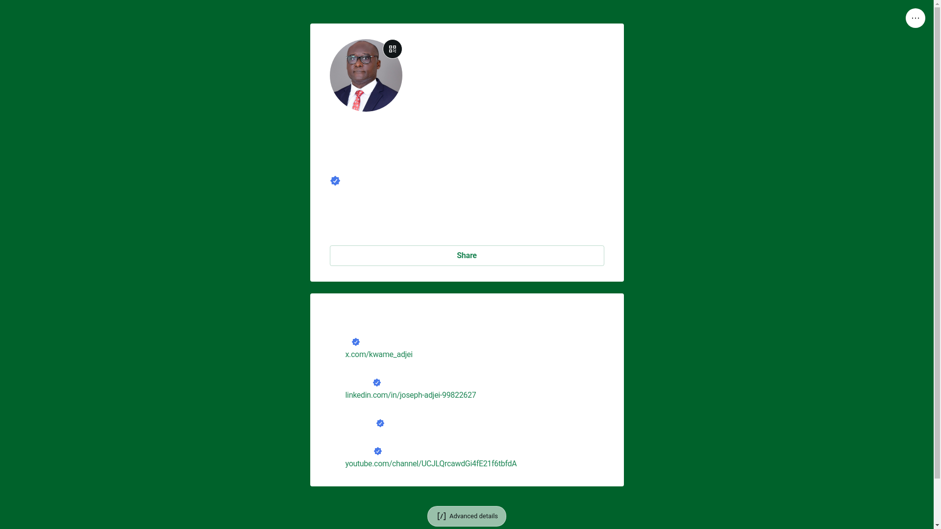 website screenshot of https://josephkwameadjei.link/
