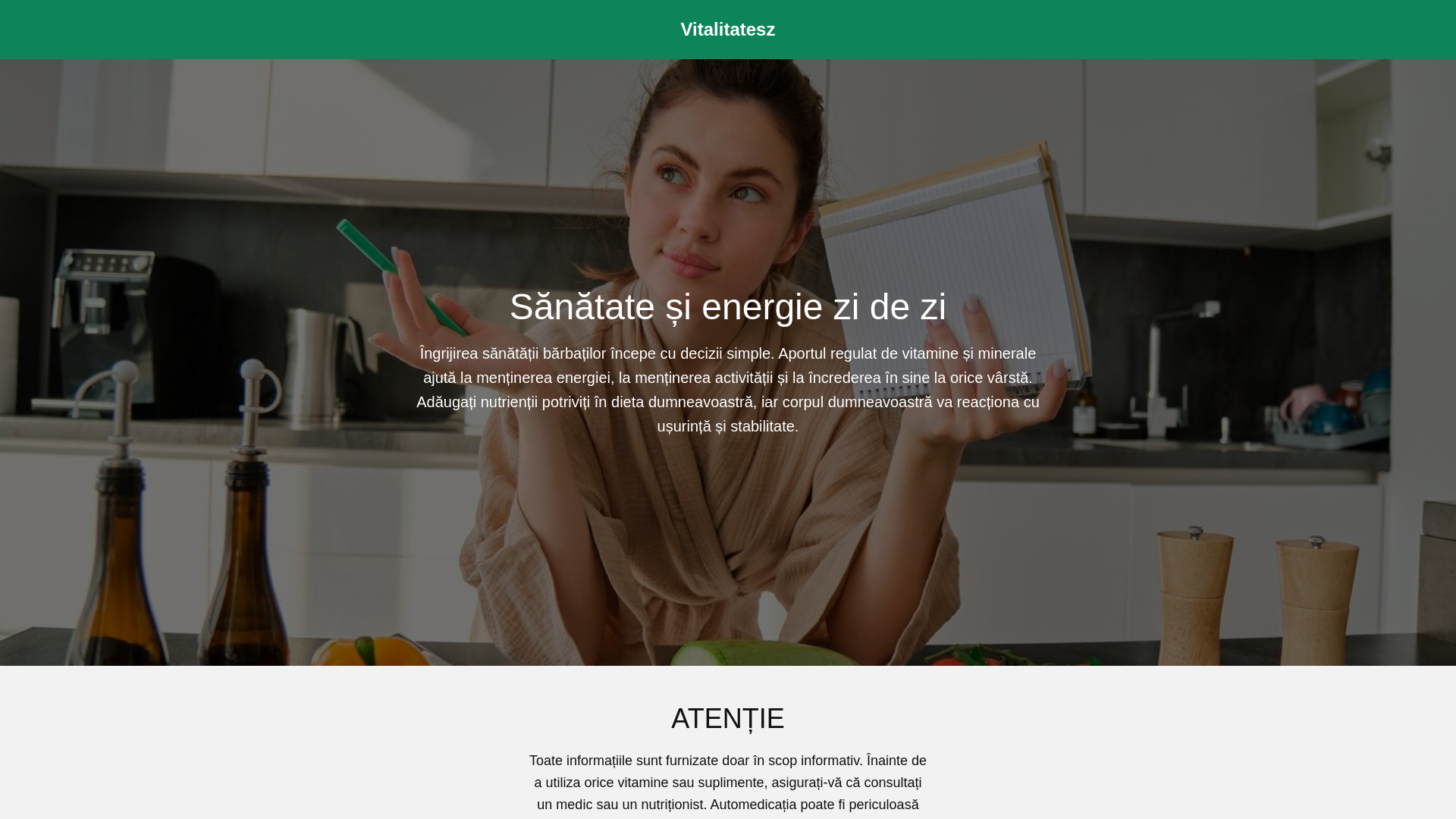 website screenshot of https://vitalitatesz.info/