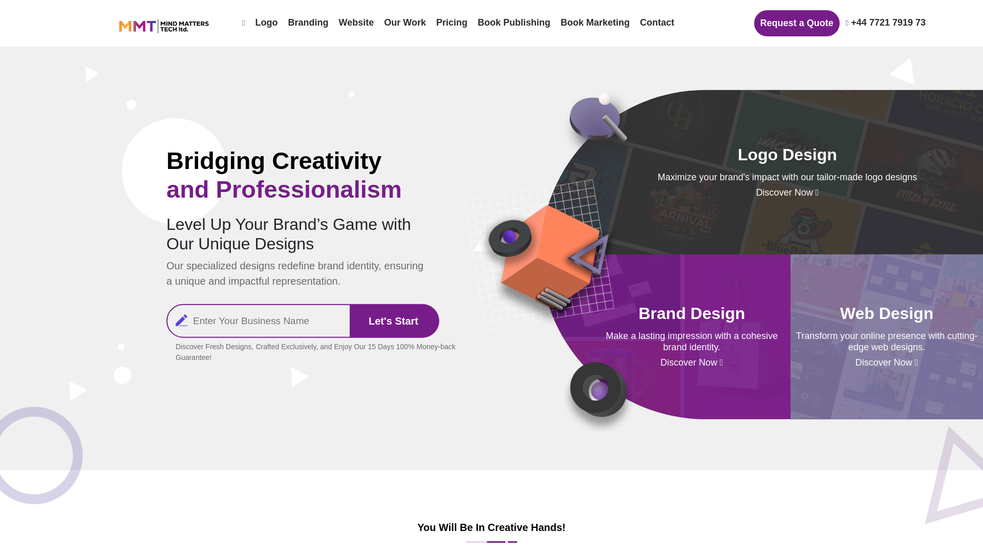 website screenshot of https://mindmatterstechltd.com/
