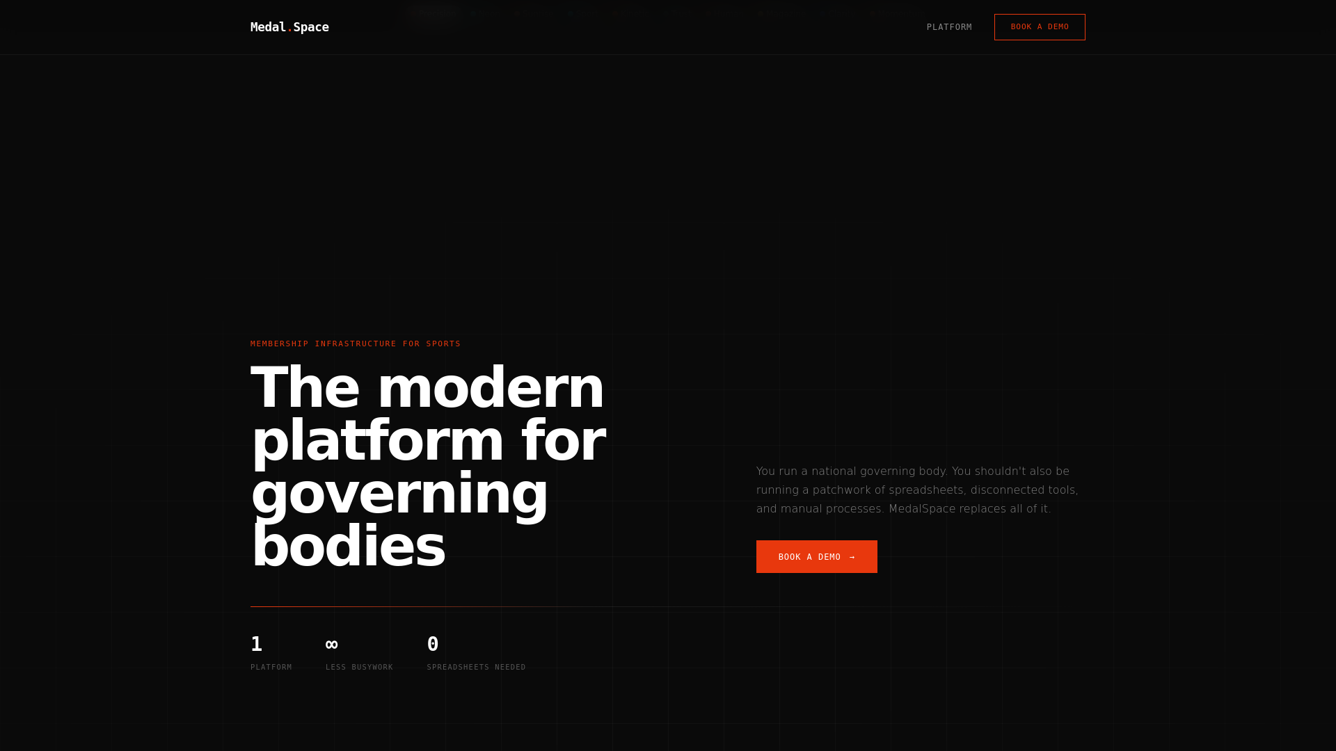 website screenshot of https://medalspace.pages.dev/