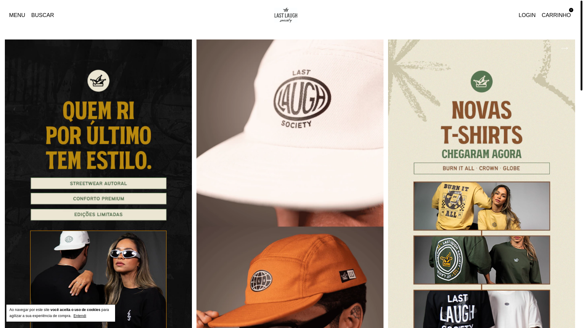 website screenshot of https://lastlaughsociety.com.br/