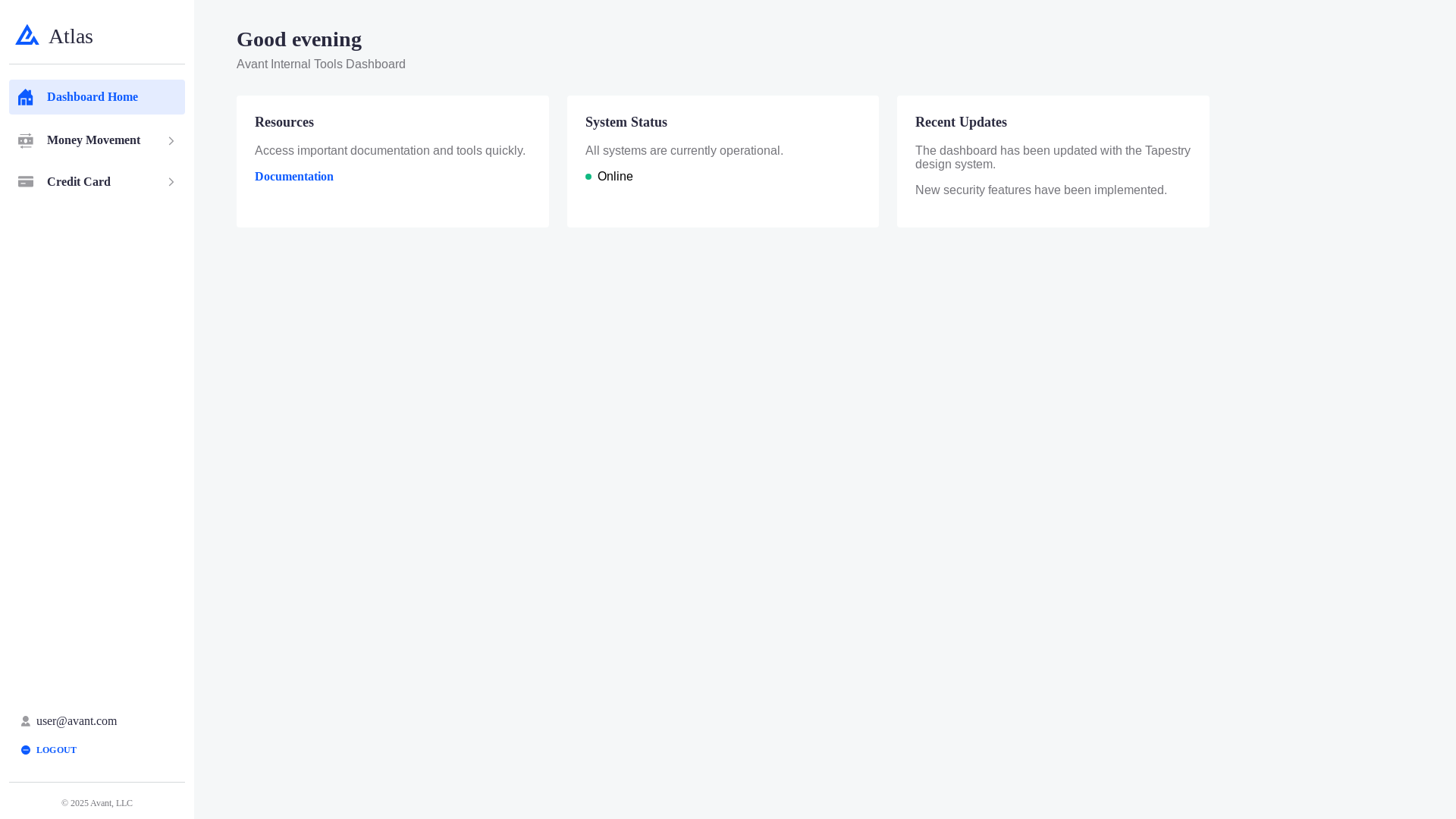 website screenshot of https://internal-tools-dashboard.pages.dev/