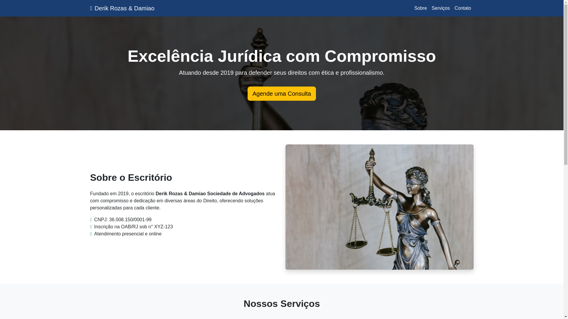 website screenshot of https://escritoriodeadvocacia.store/