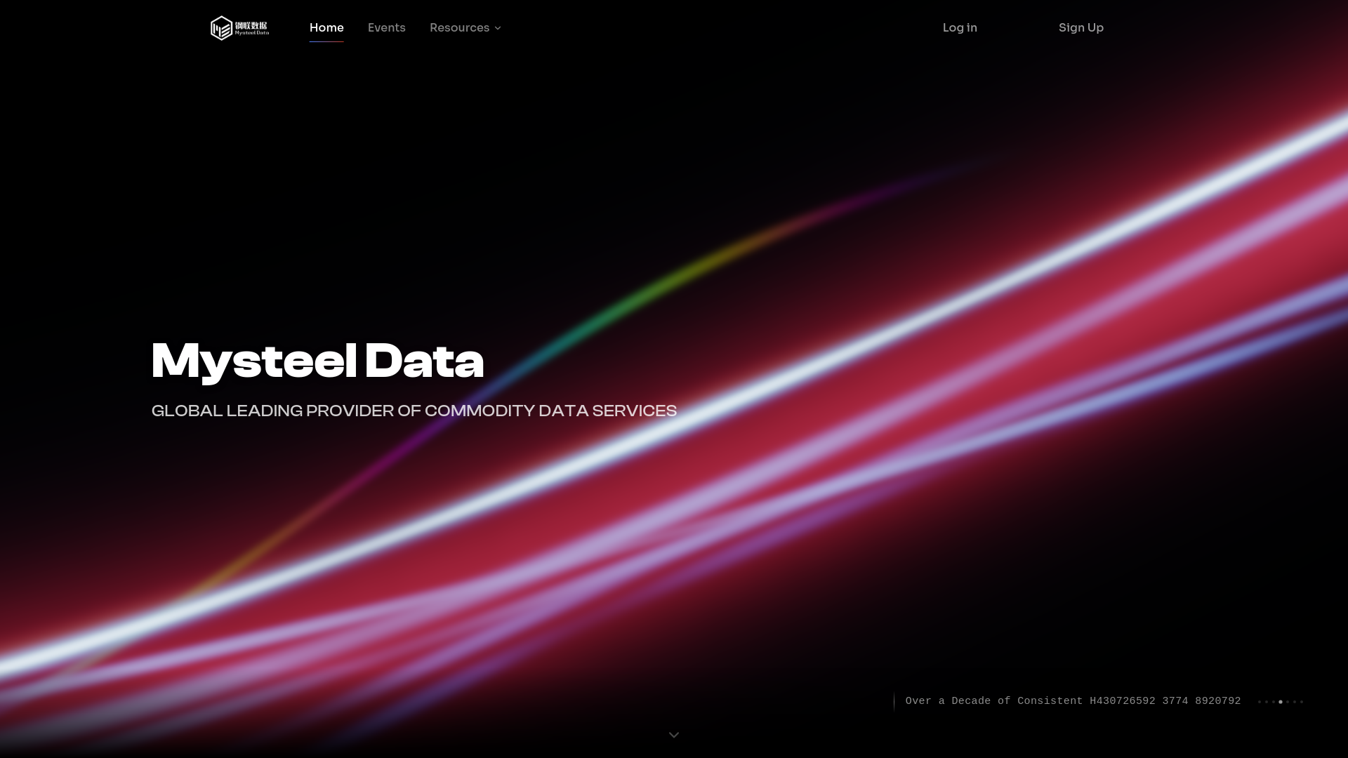 website screenshot of https://mysteeldatahub.com/