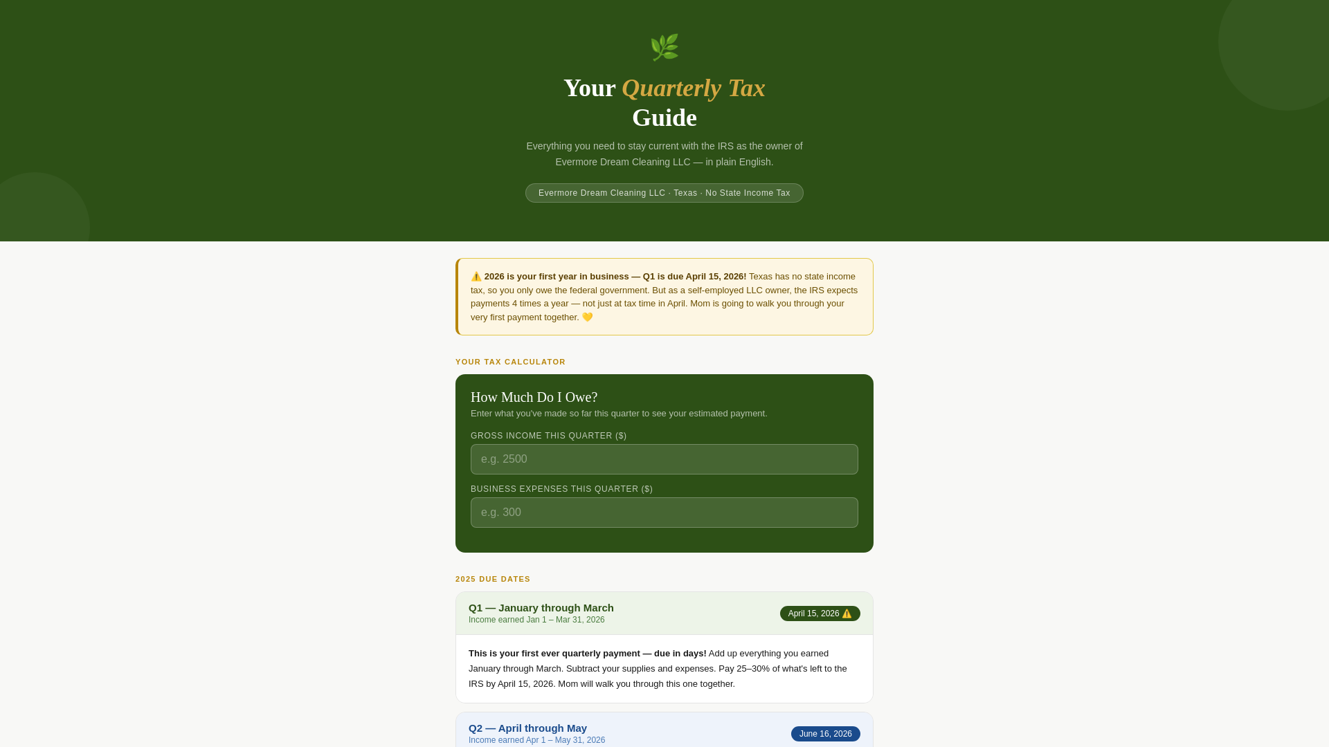 website screenshot of https://hope-tax-guide.pages.dev/