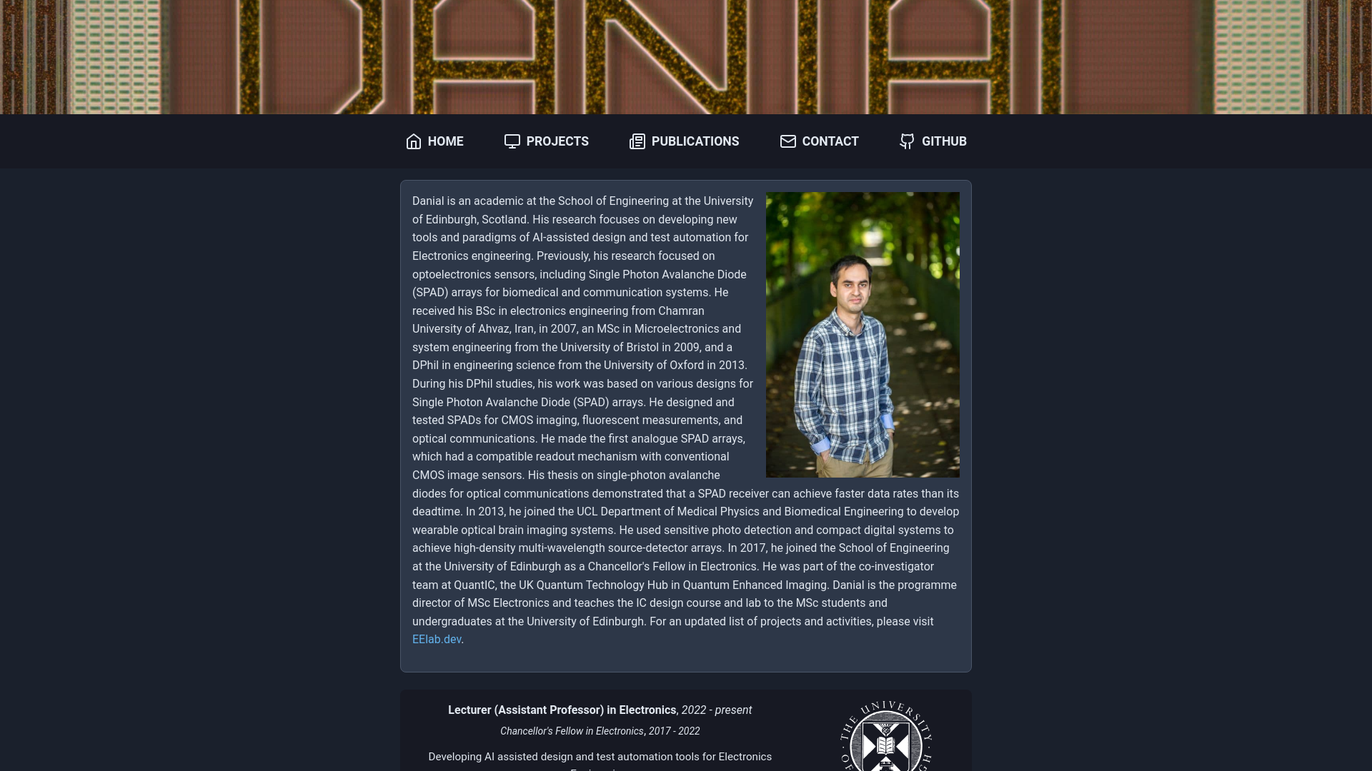 website screenshot of https://danial-website.pages.dev/