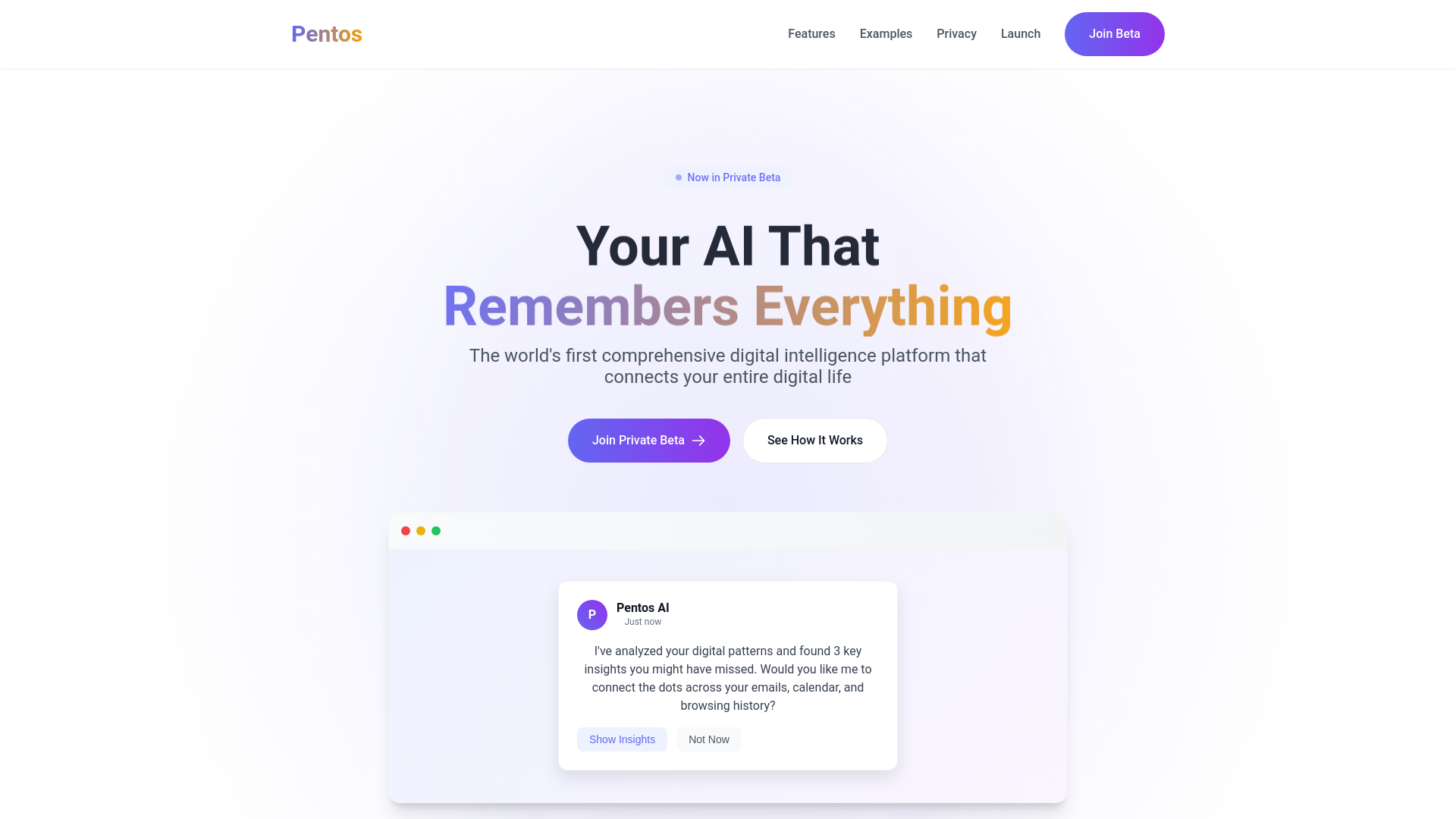 website screenshot of https://pentos-landing-page.pages.dev/