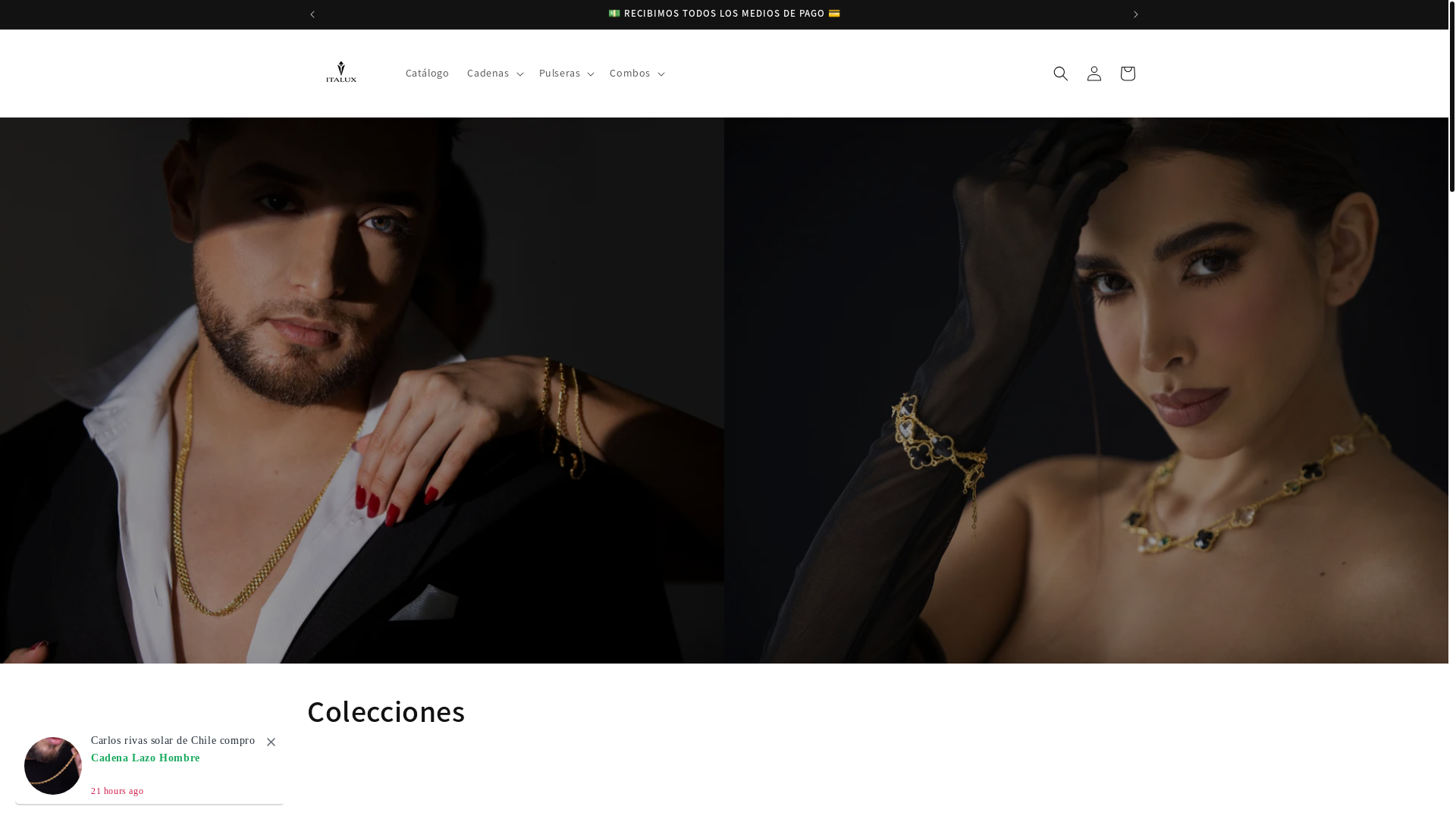 website screenshot of https://italuxjoyeria.com/