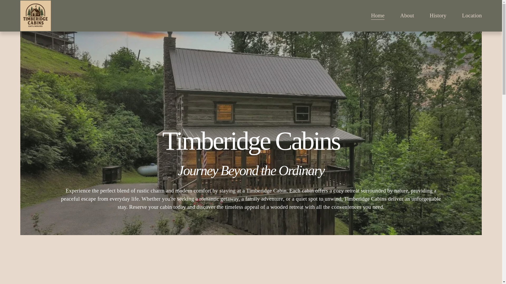 website screenshot of https://timbersridgecabins.com/