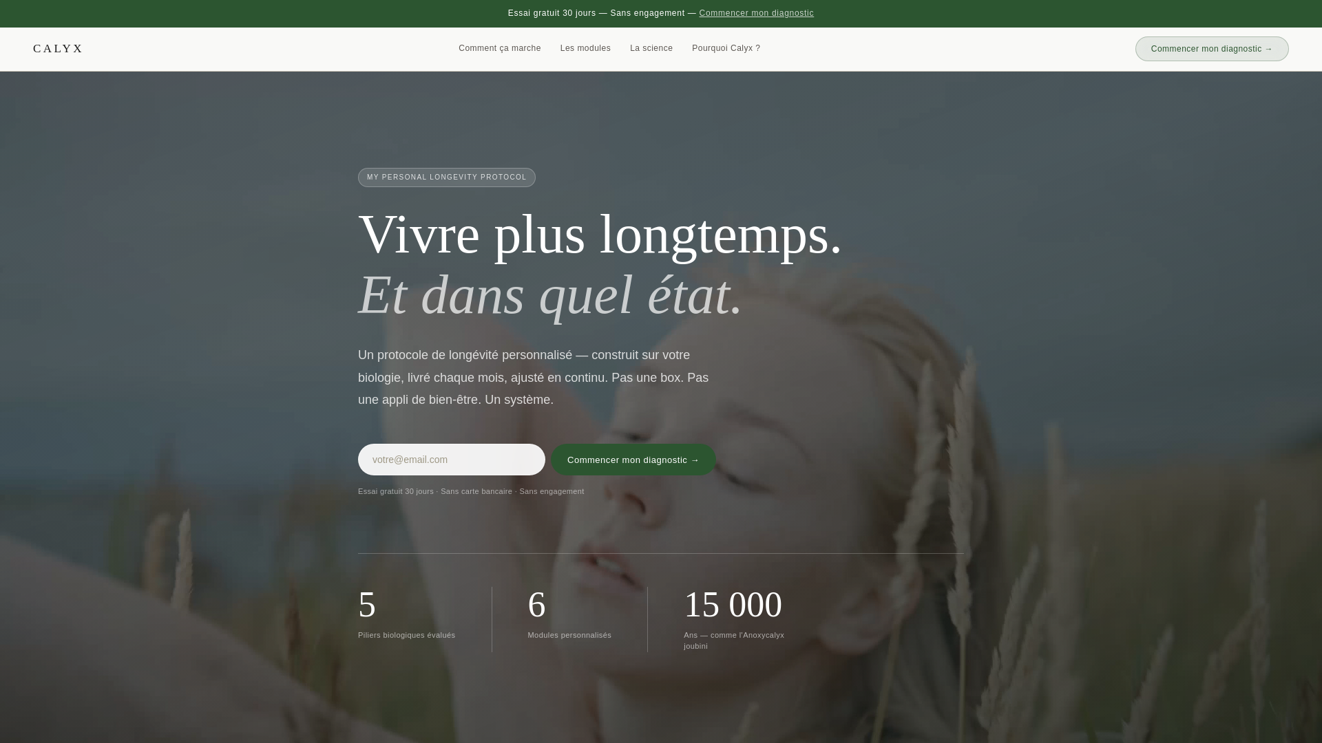 website screenshot of https://calyx-protocol.com/