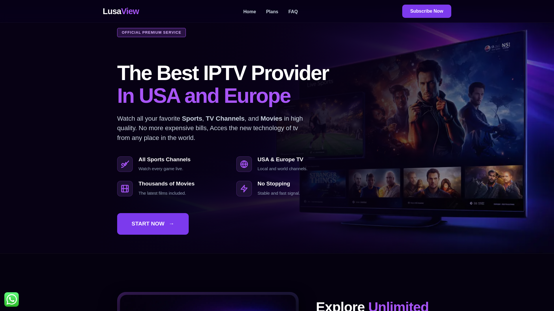 website screenshot of https://lusaview.com/