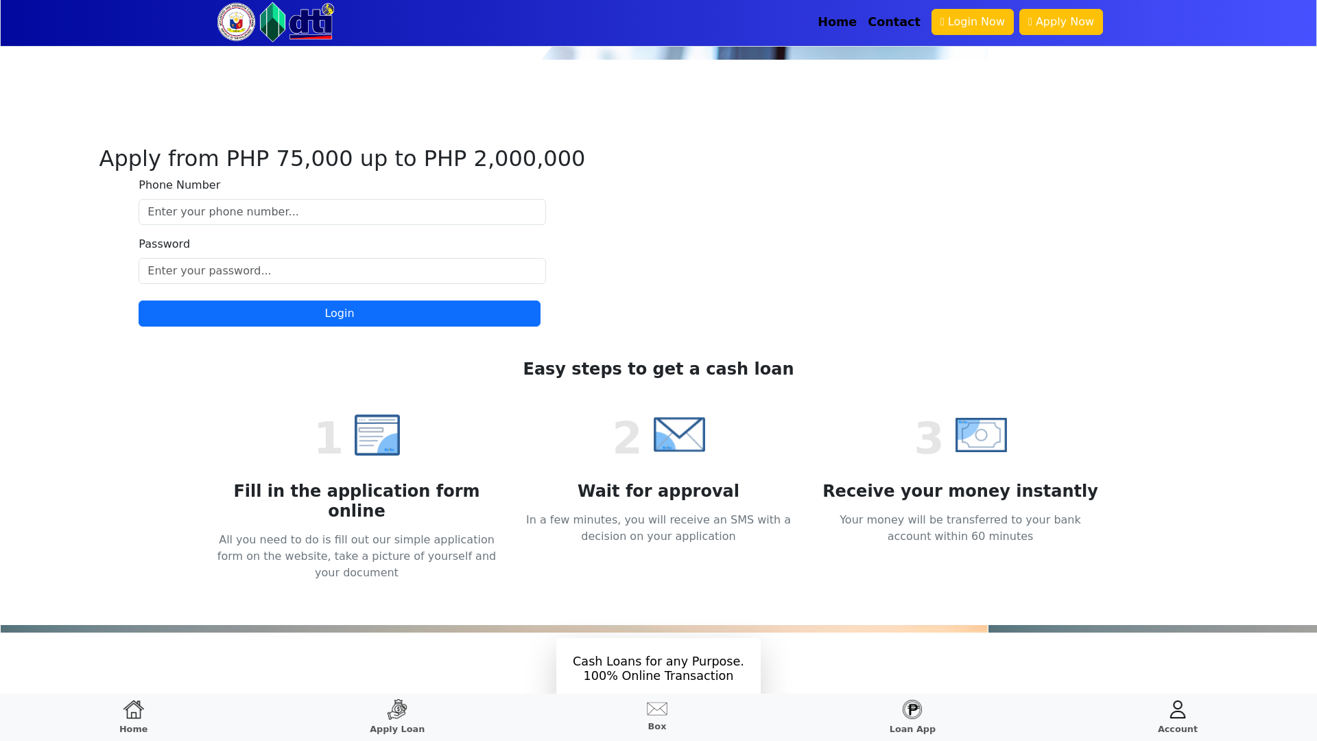 website screenshot of https://filipinofound.shop/