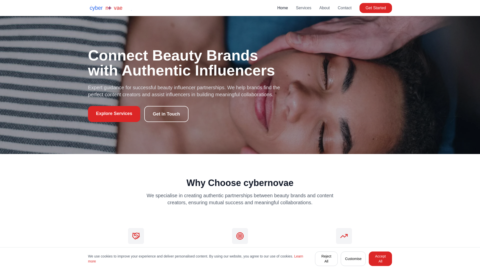 website screenshot of https://cybernovae.top/
