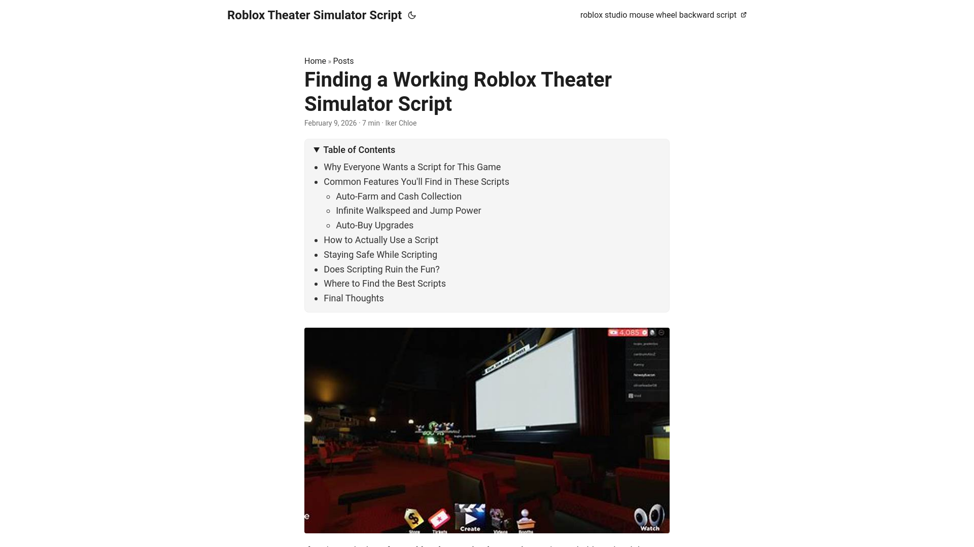 website screenshot of https://roblox-theater-simulator-script.pages.dev/