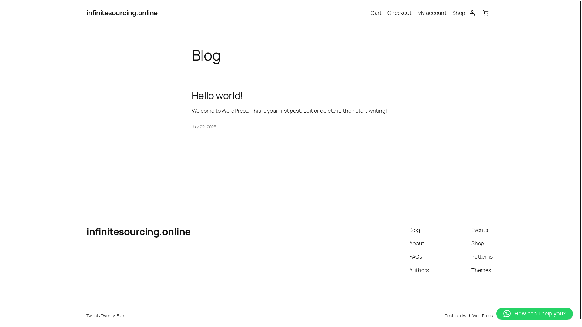 website screenshot of https://infinitesourcing.online/