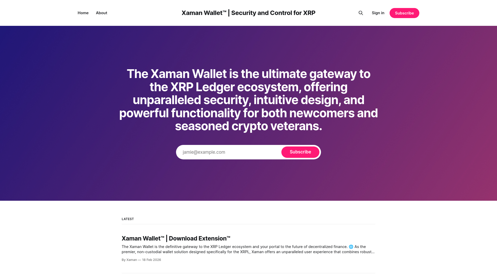 website screenshot of https://xaman.guru/