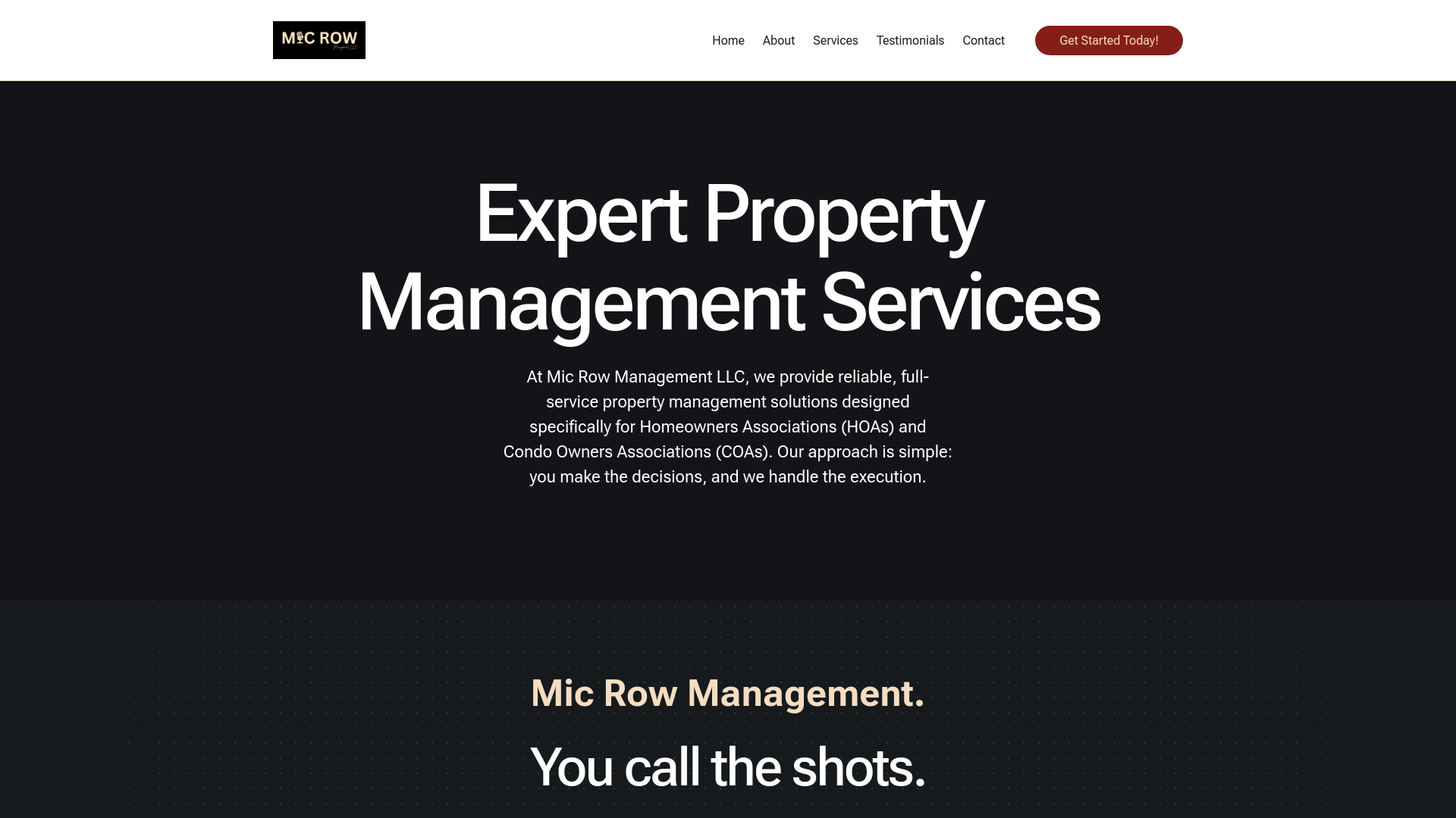 website screenshot of https://microwmanagementllc.com/