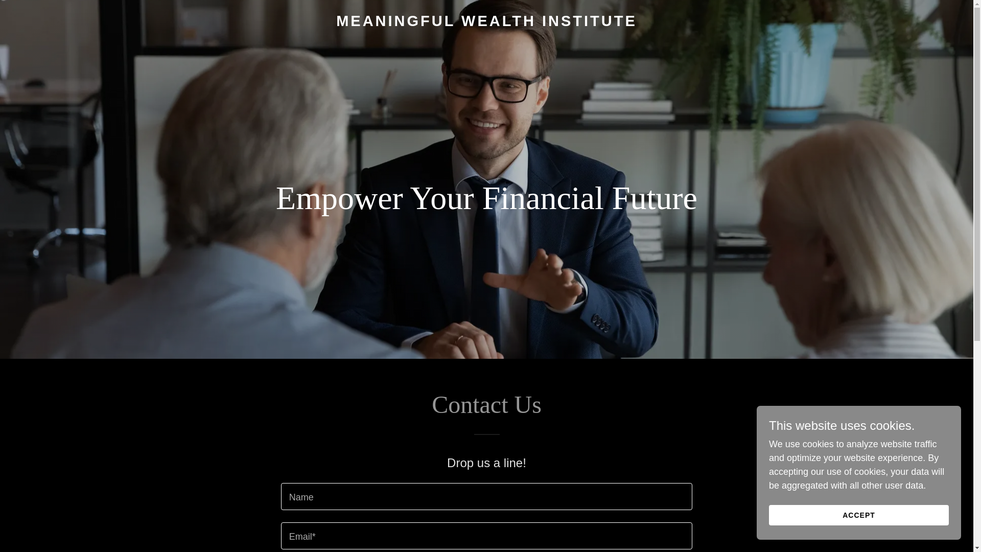 website screenshot of https://meaningfulwealthinstitute.com/