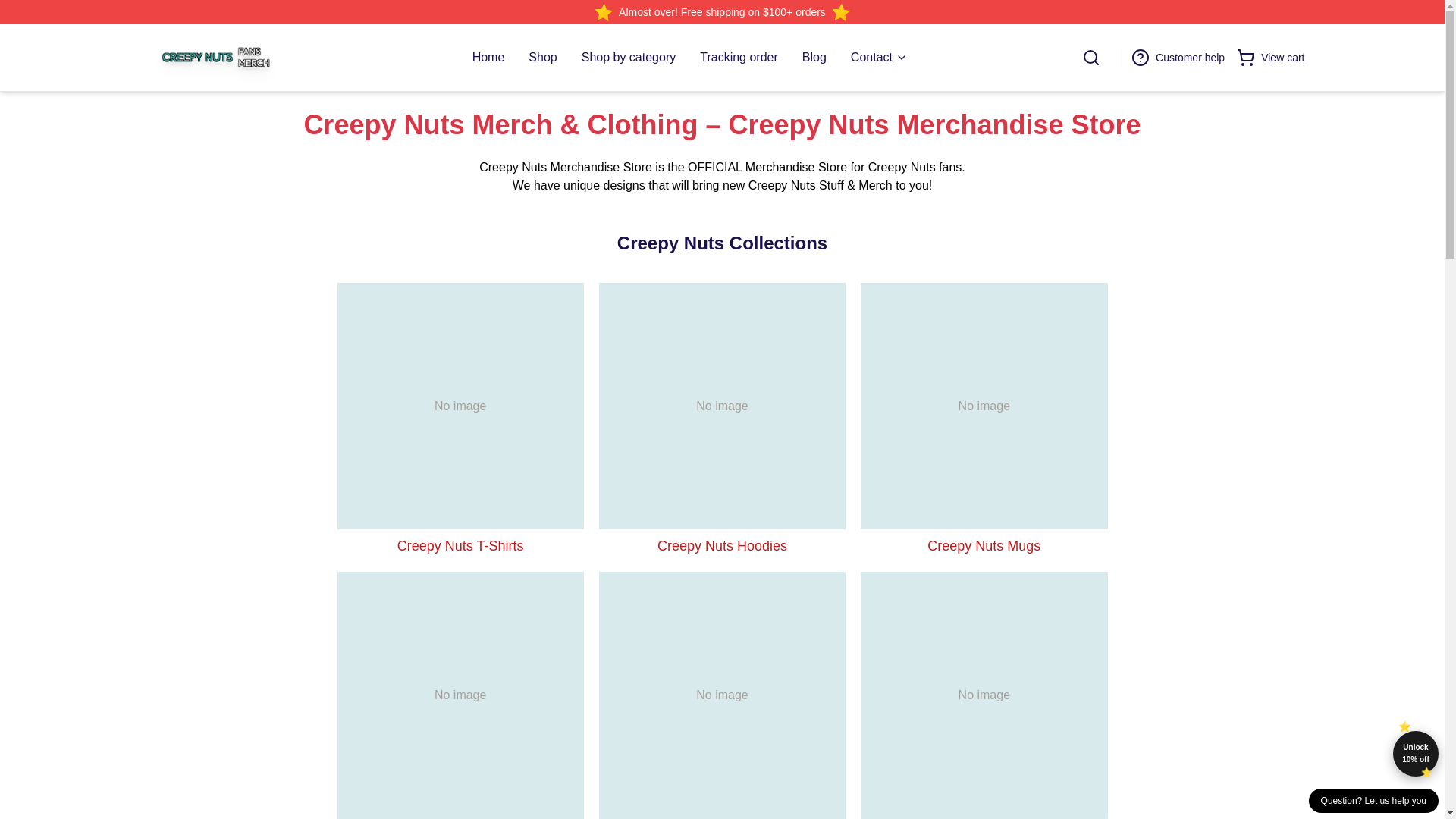 website screenshot of https://creepynuts.shop/