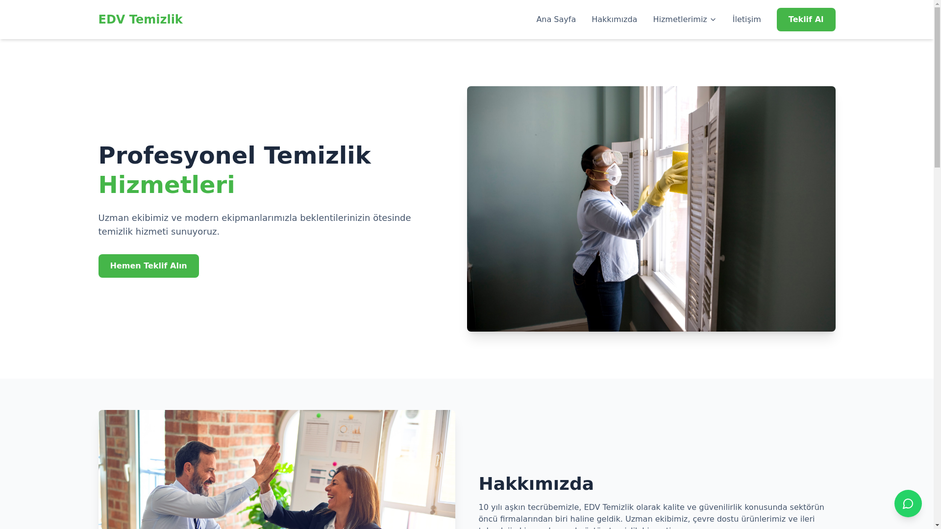 website screenshot of https://temizlik.pages.dev/