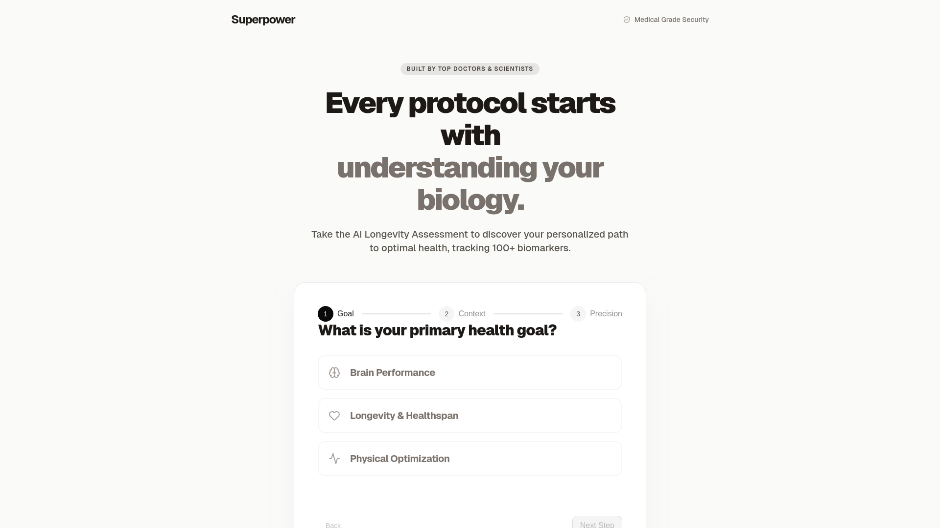 website screenshot of https://corelongevity.site/