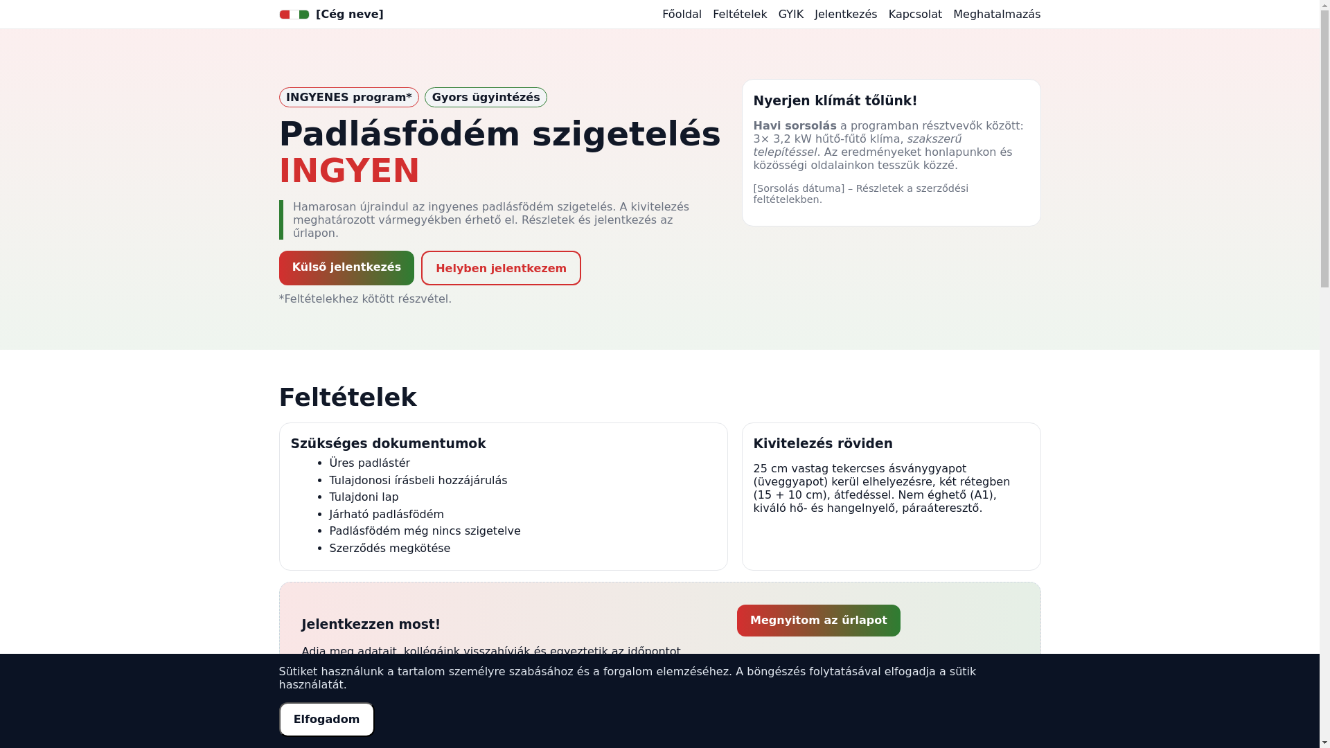 website screenshot of https://xn--ingyenes-fdm-szigetels-l8bk62a.hu/