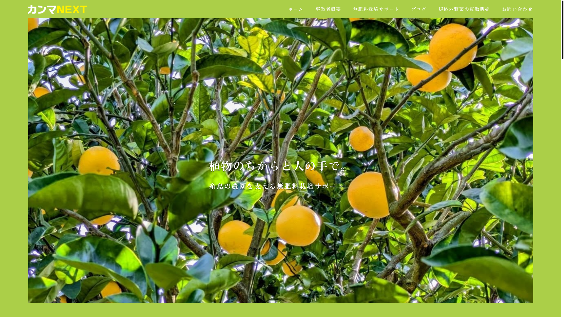 website screenshot of https://kanma-next.com/