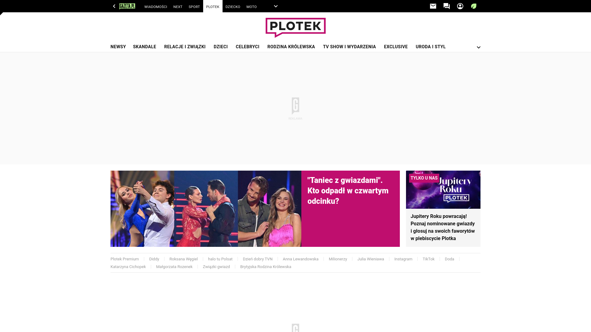 website screenshot of https://www.plotek.pl