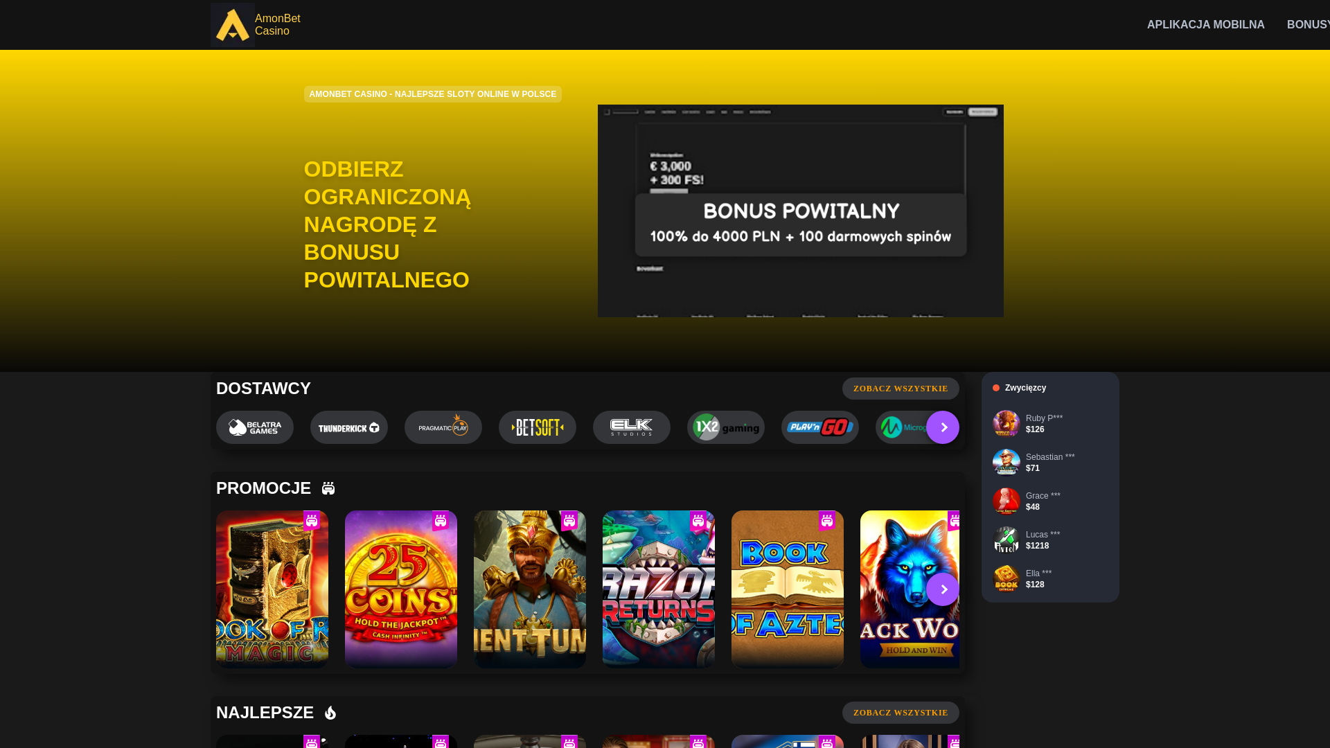 website screenshot of https://amonbet-casino-pl.pages.dev/