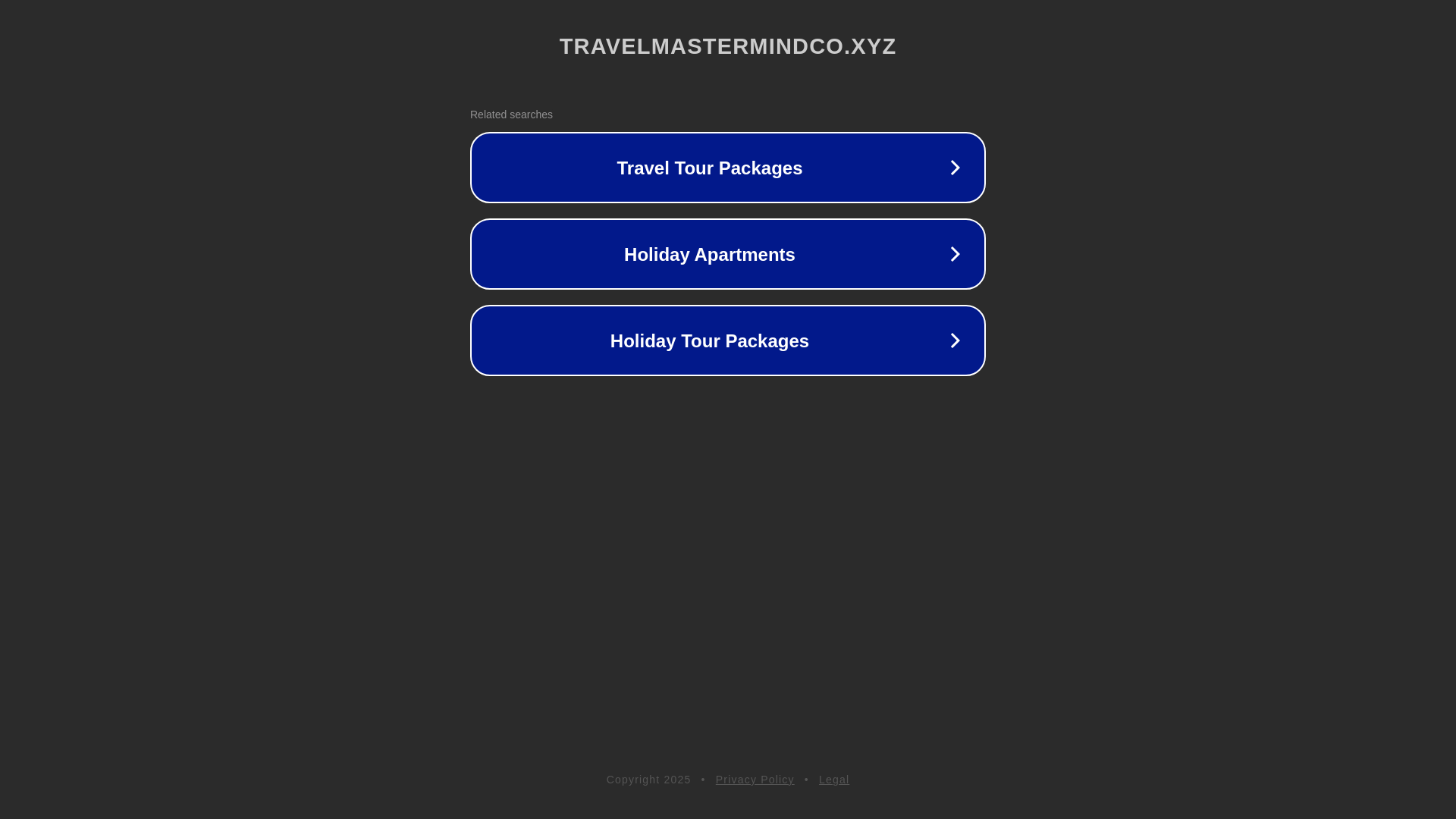 website screenshot of https://travelmastermindco.xyz/