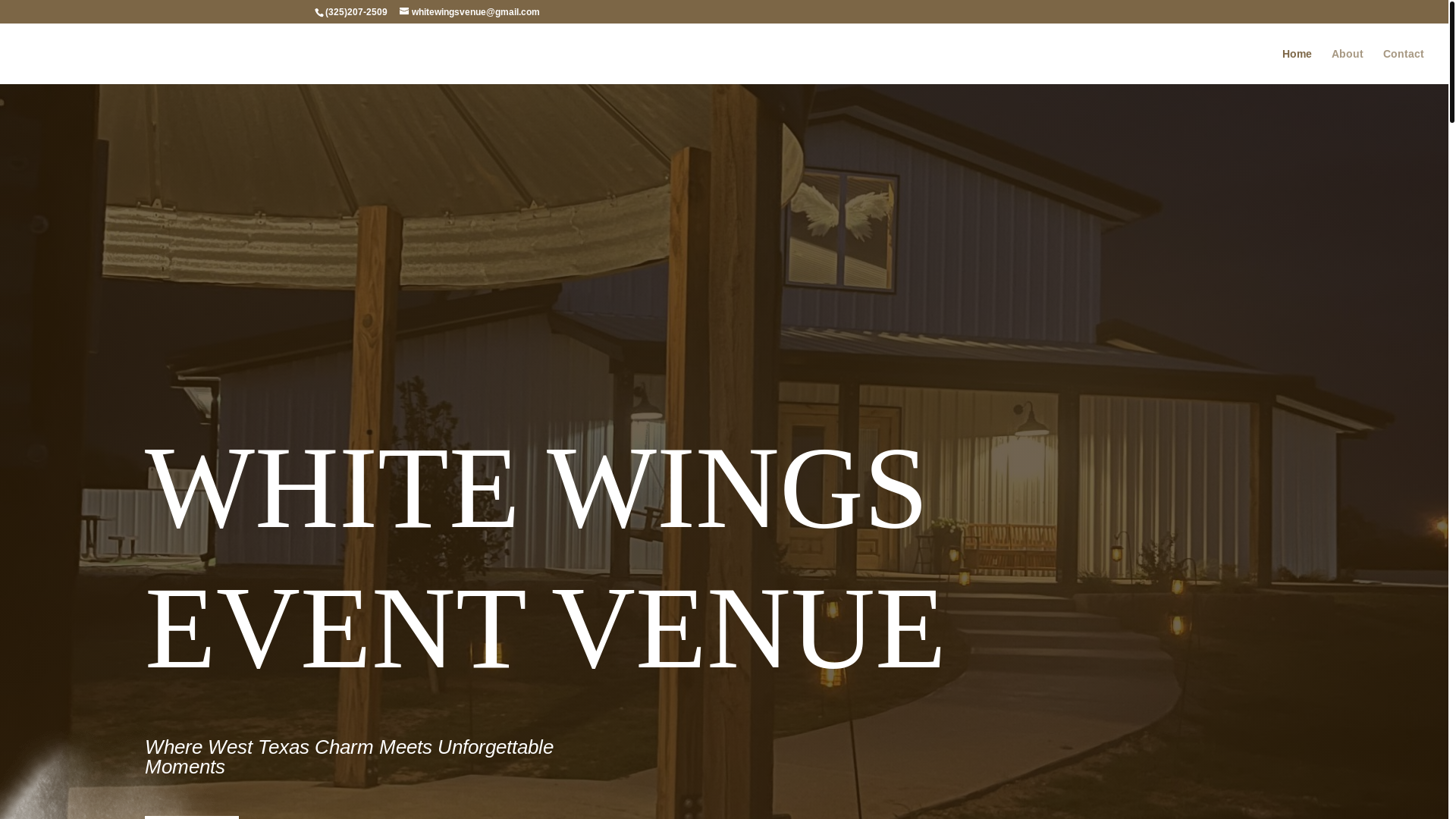 website screenshot of https://whitewingsvenue.com/