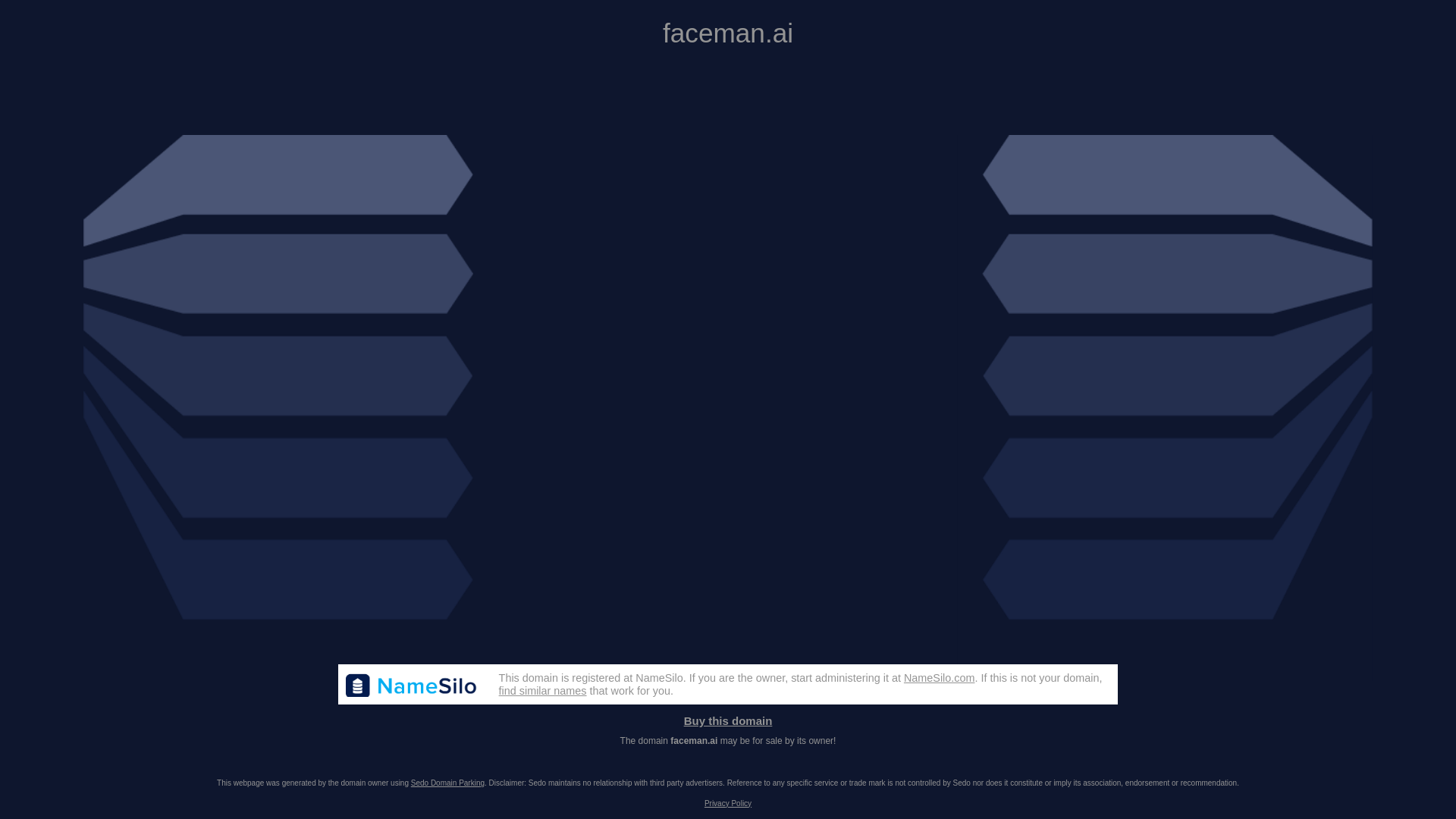website screenshot of https://faceman.ai/