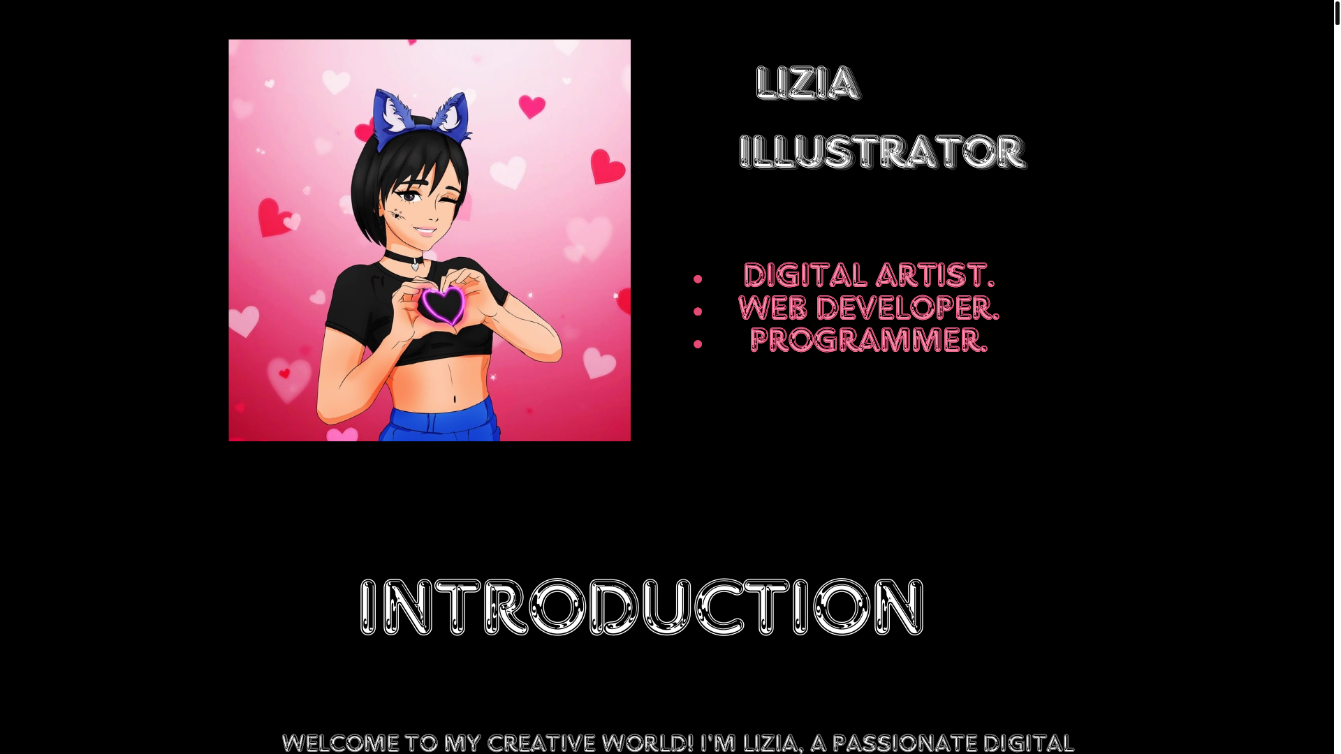 website screenshot of https://liziaillustrator.my.canva.site/786