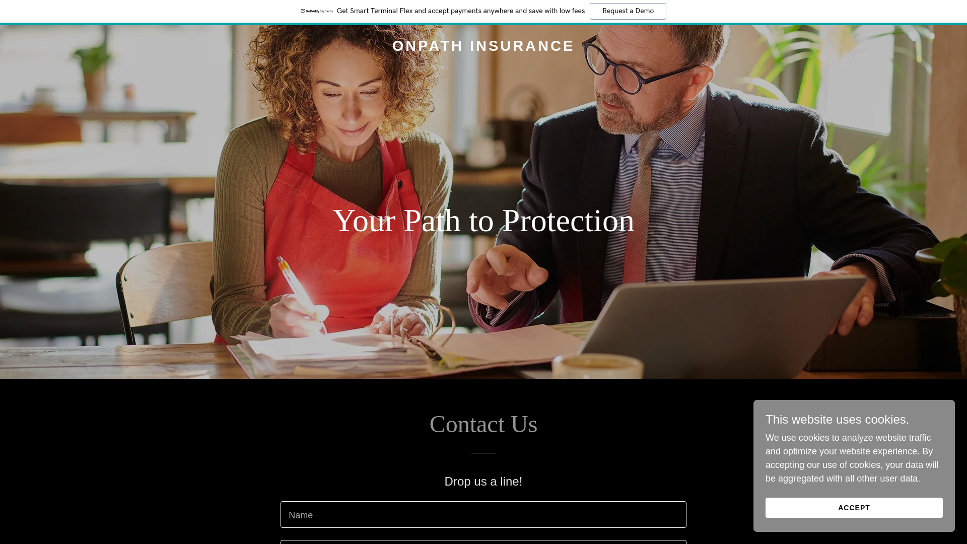 website screenshot of https://onpathinsurance.com/