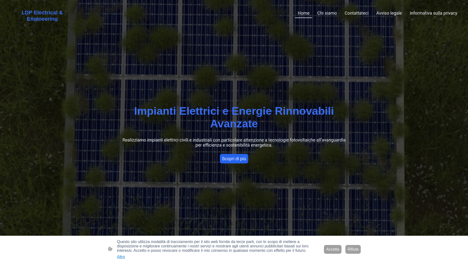 website screenshot of https://ldpelectrical.it/