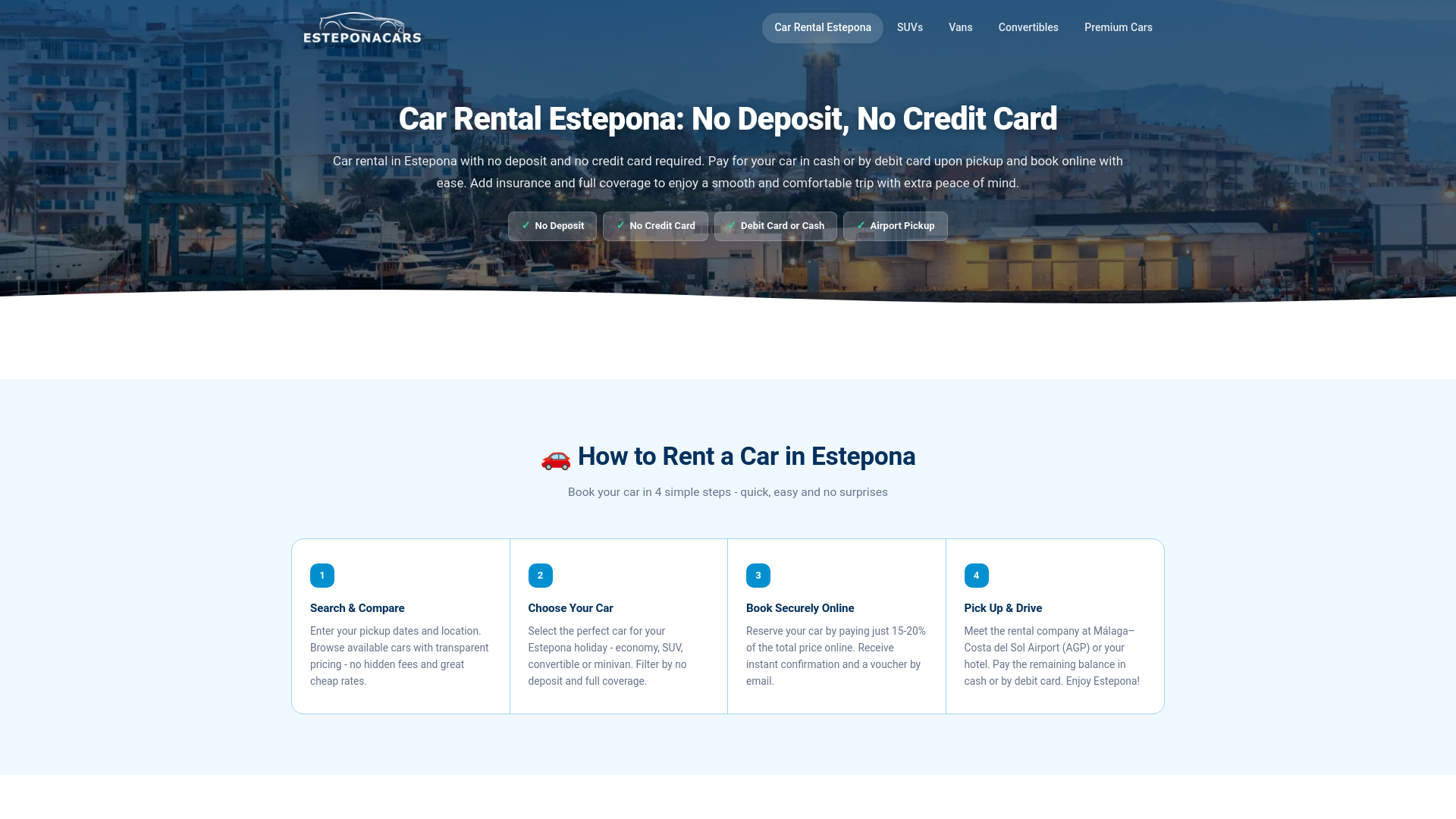 website screenshot of https://esteponacars.es/