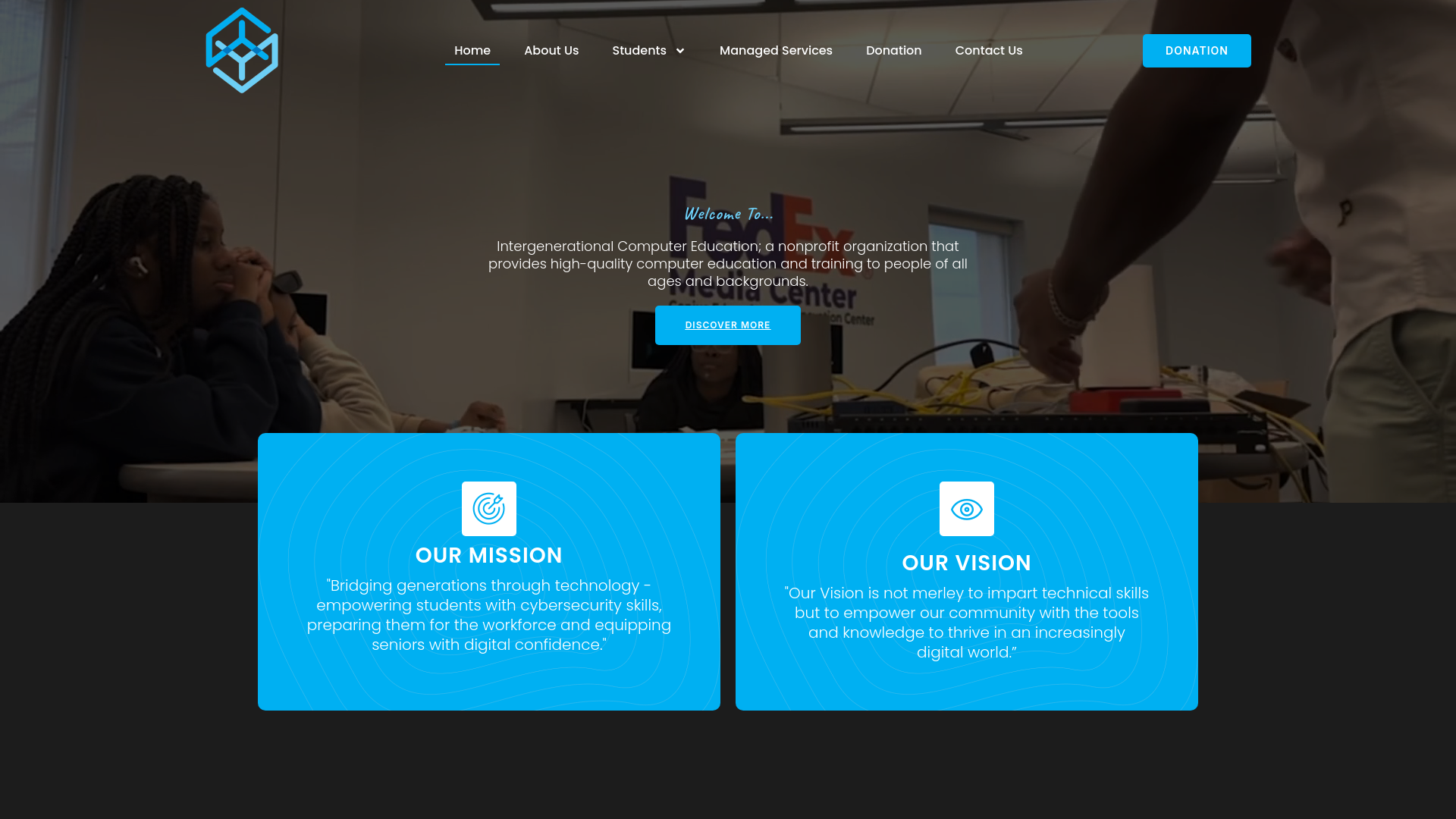 website screenshot of https://iceprogram.org/