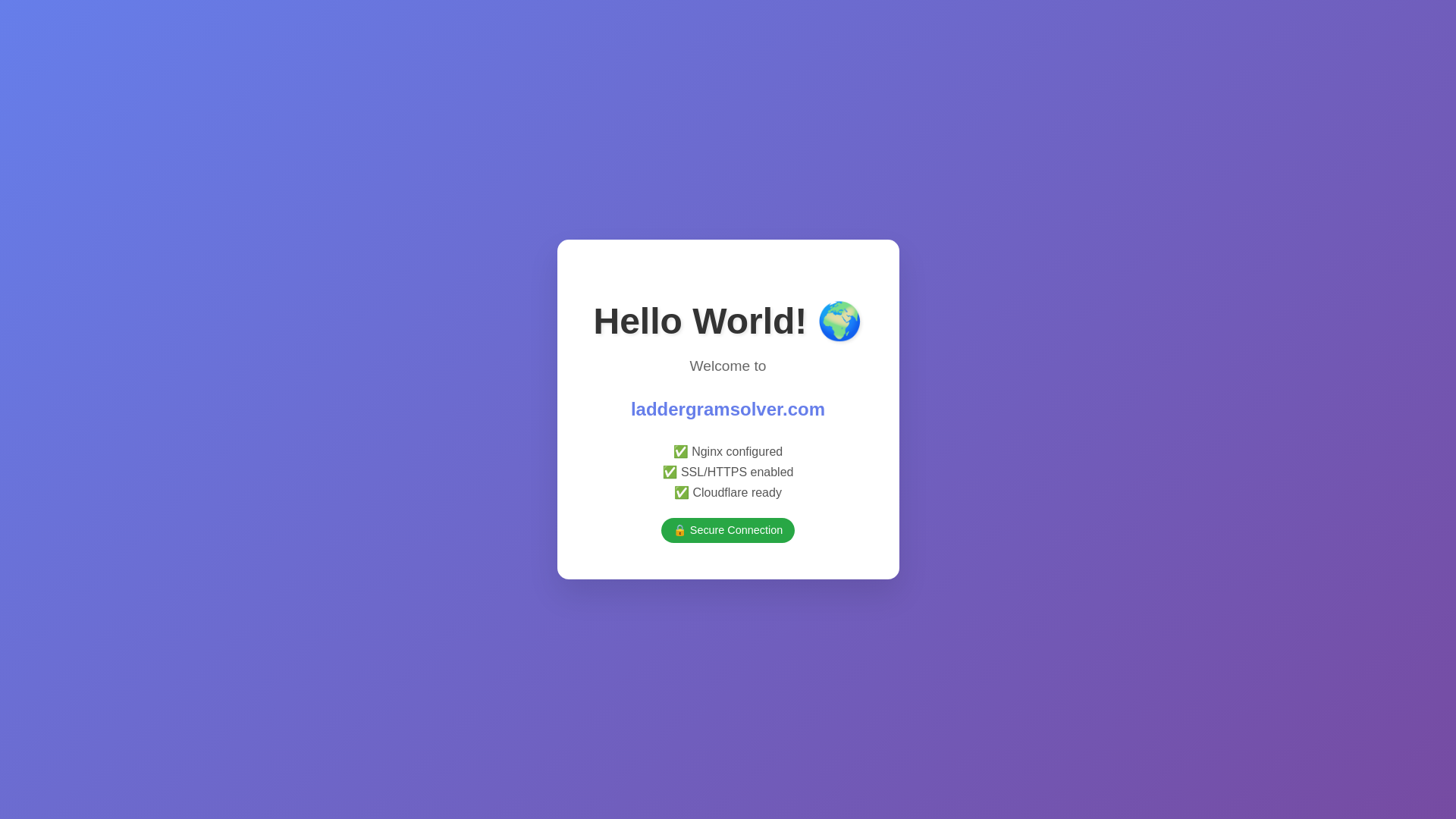 website screenshot of https://laddergramsolver.com/