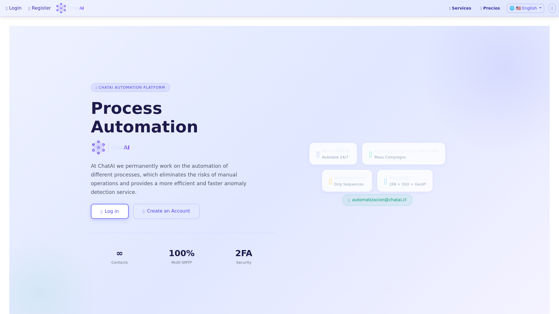 website screenshot of https://chatai.cl/