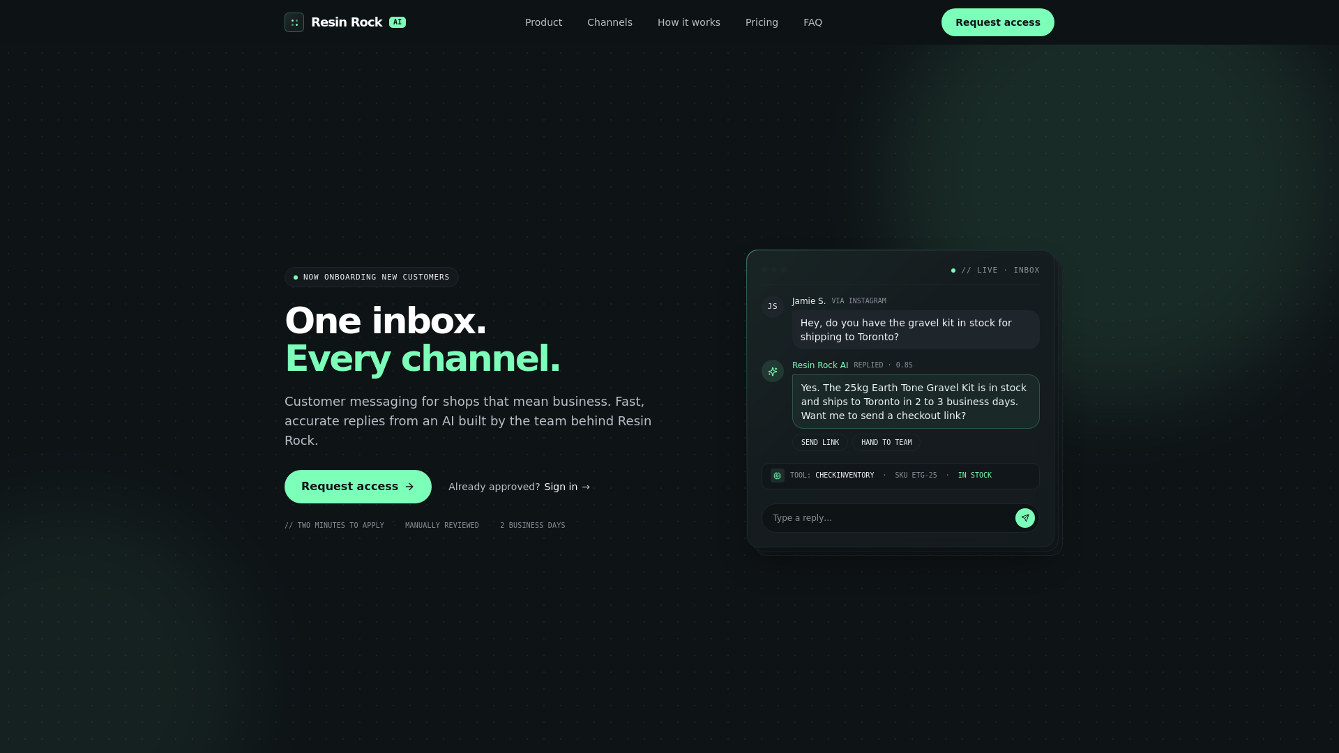 website screenshot of https://resin-rock-ai.pages.dev/