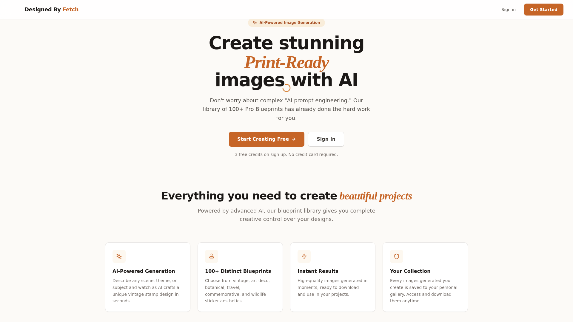 website screenshot of https://designedbyfetch.com
