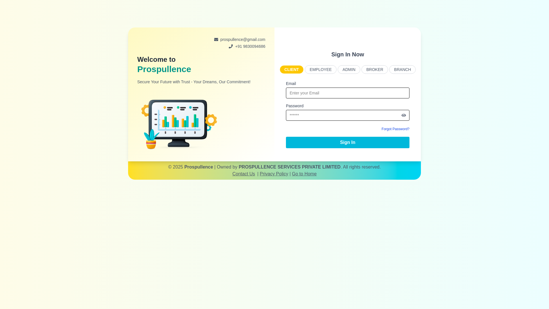 website screenshot of https://prospullence.com/