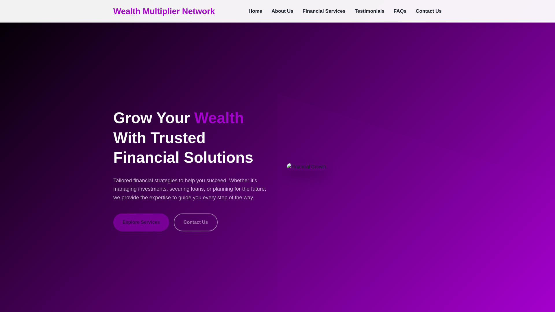 website screenshot of https://wealthmultipliernetwork.com