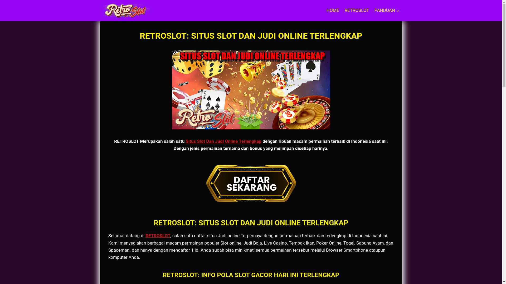 website screenshot of https://retrosltmantap.info/